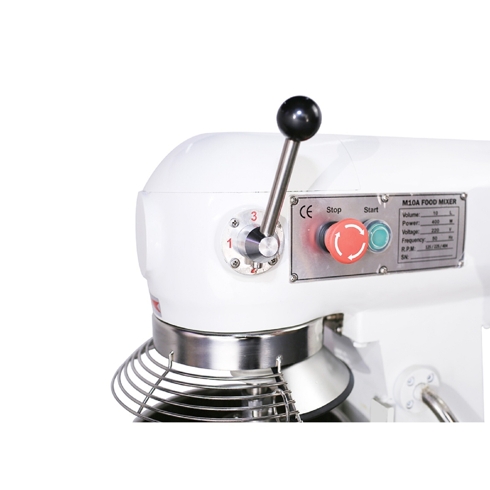 Hakka Commercial 10Qt Dough Food Mixer 500W 3 Speed Gear Driven Pizza Bakery