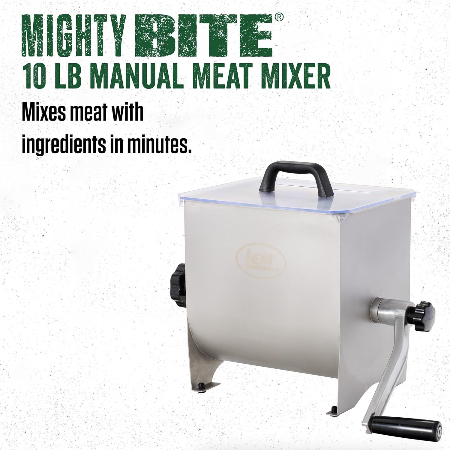 Products Mightybite 10 Pound Capacity Manual Meat Mixer, Stainless Steel, Hand C