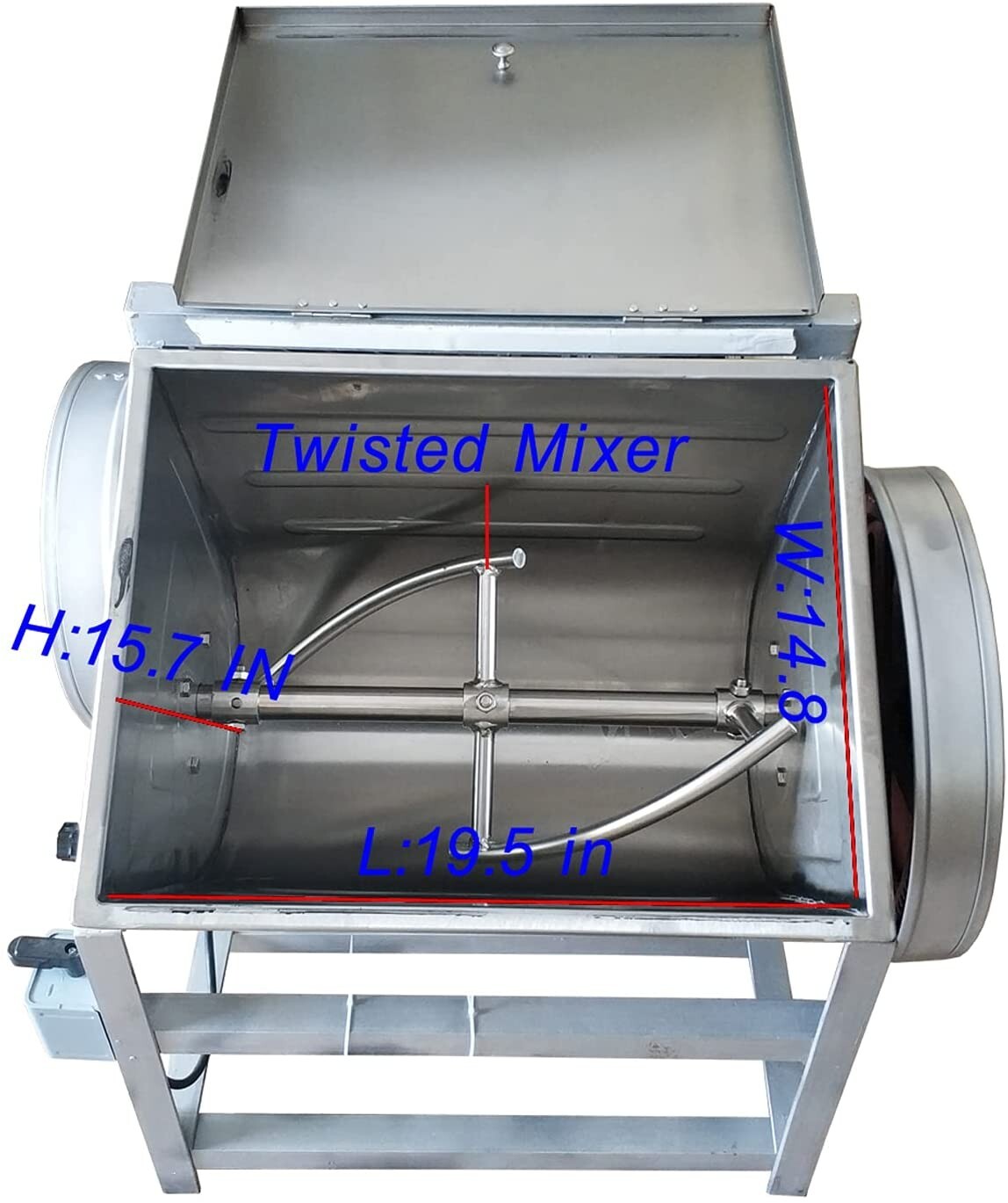 50QT Commercial Dough Mixer Machine 25KG Electric Flour Mixer & Degree Tilt Bow