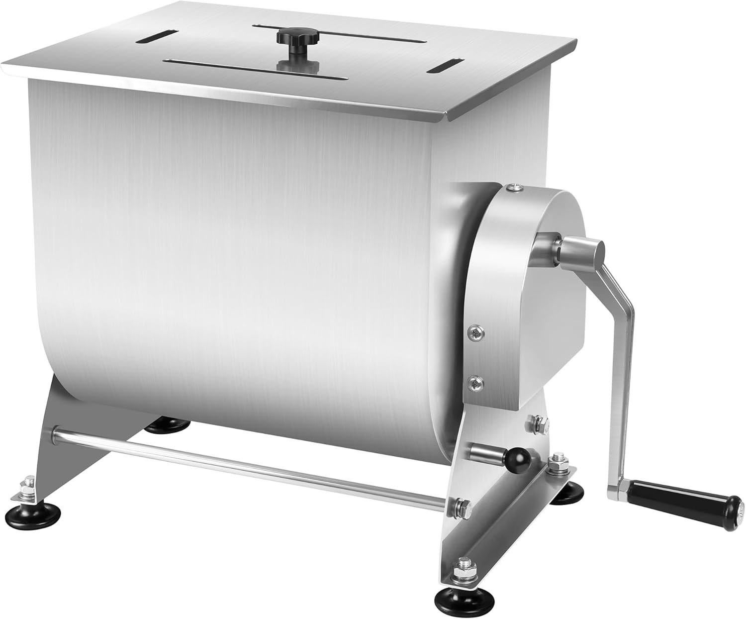 Wutfly Manual Tilting Meat Mixer 35Lb/ 6 Gallon Capacity Stainless Steel