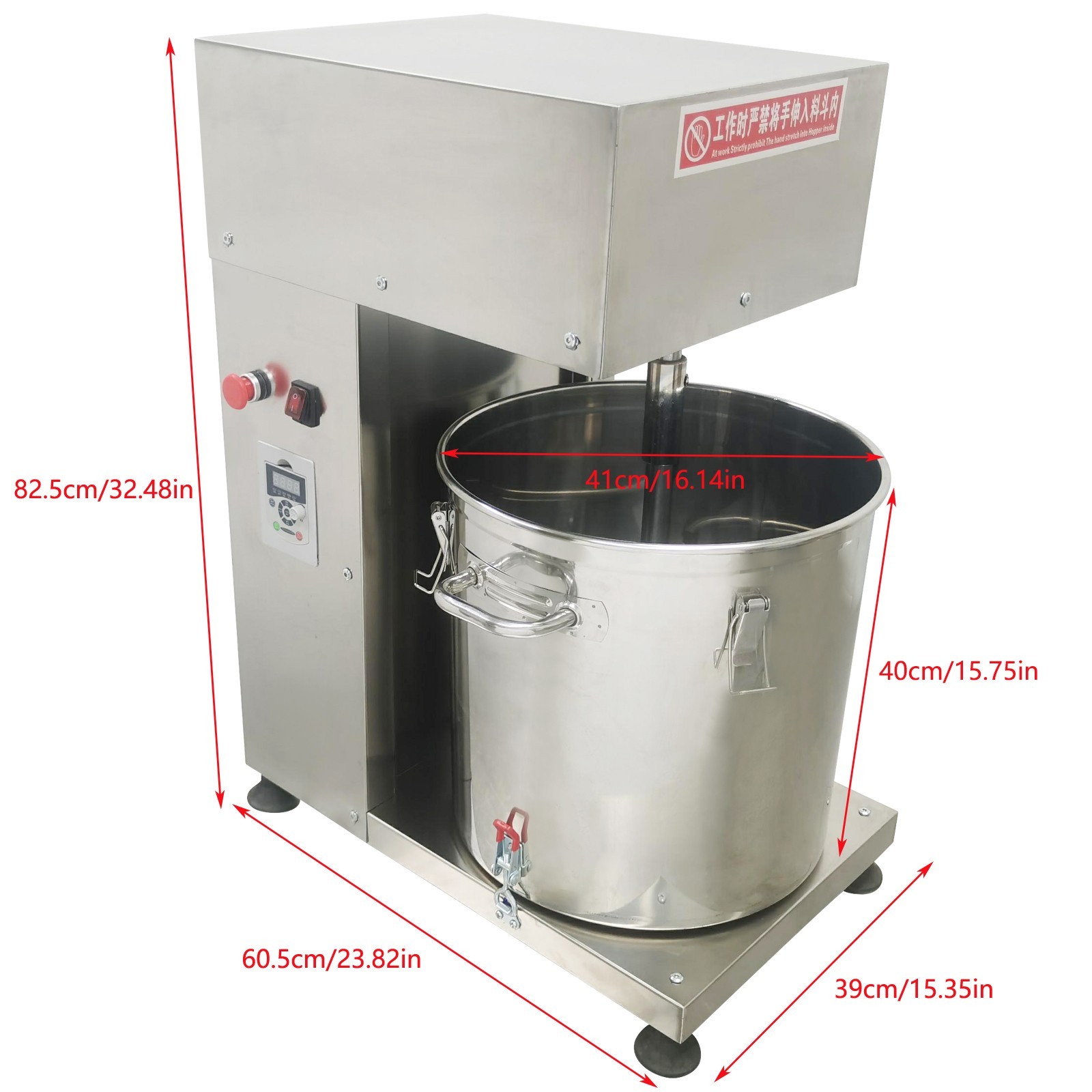 USED 43L Commercial Stainless Steel Electric Multi-functional Stuffing Mixer