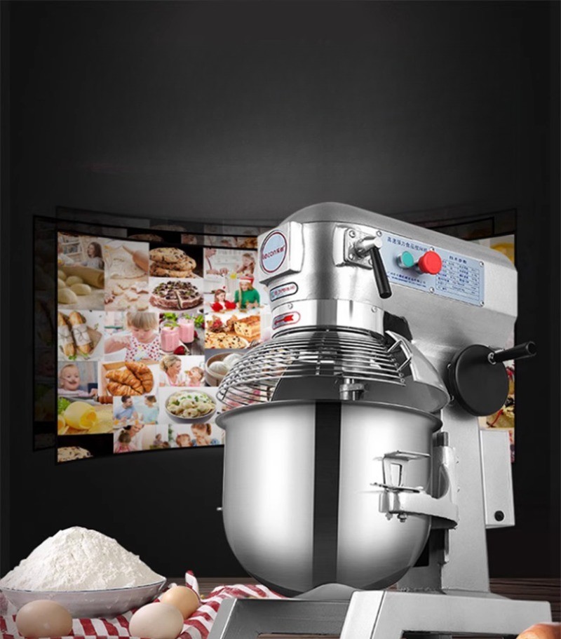 Commercial Countertop Food Mixer 10QT with Stainless Steel Bowl Safety Guard