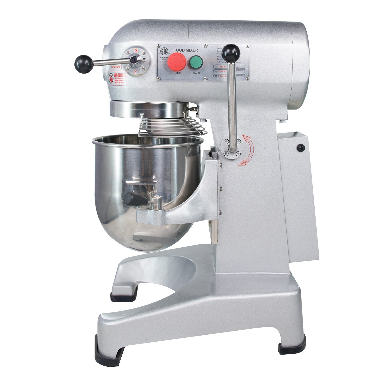 Clivia Dough Food Mixer 3 Speed 10Qt Gear Driven Pizza Bakery Machine 400W