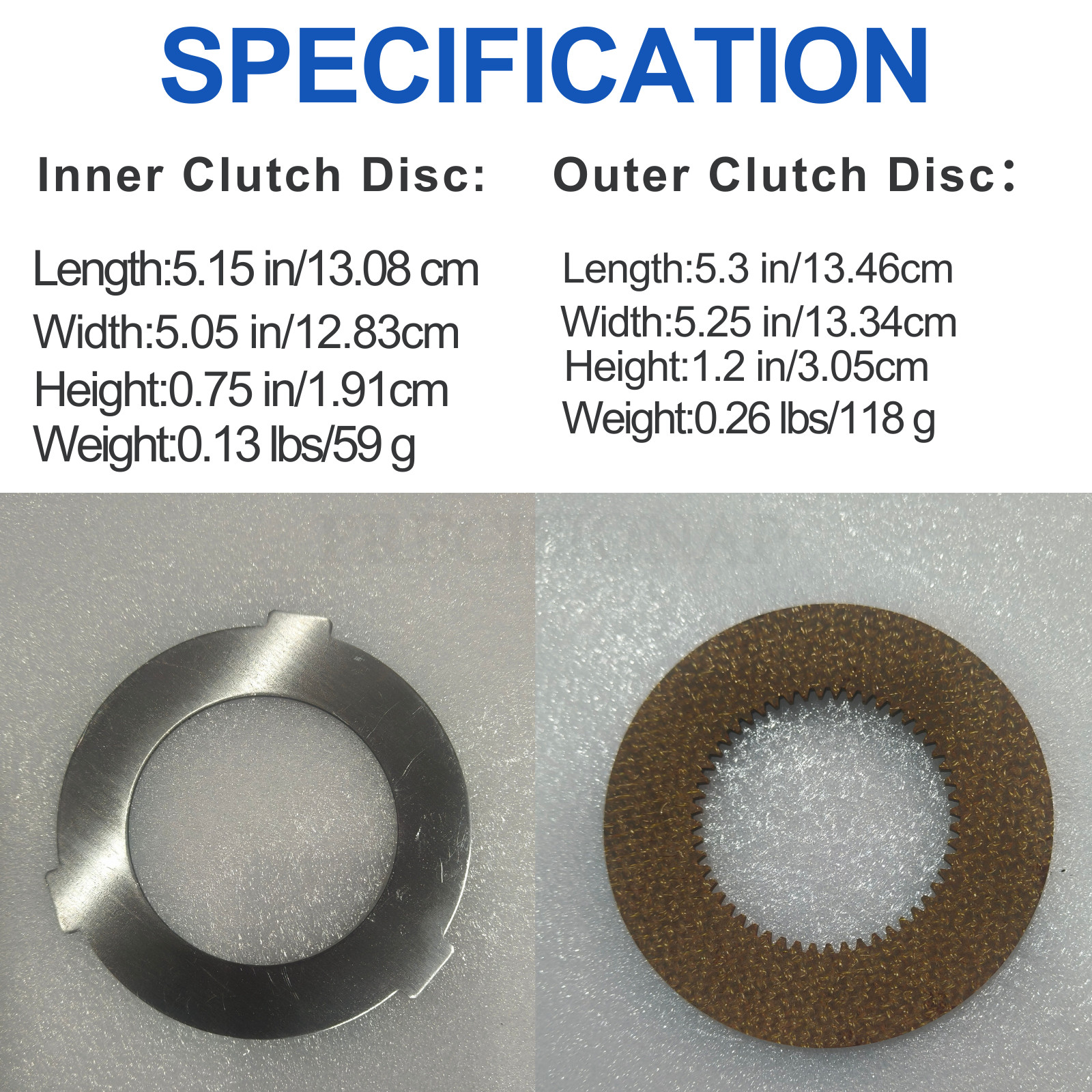 3Pcs-Set Inner & Outer Clutch Disc 873117 064432 For Hobart Mixers M802 V1401
