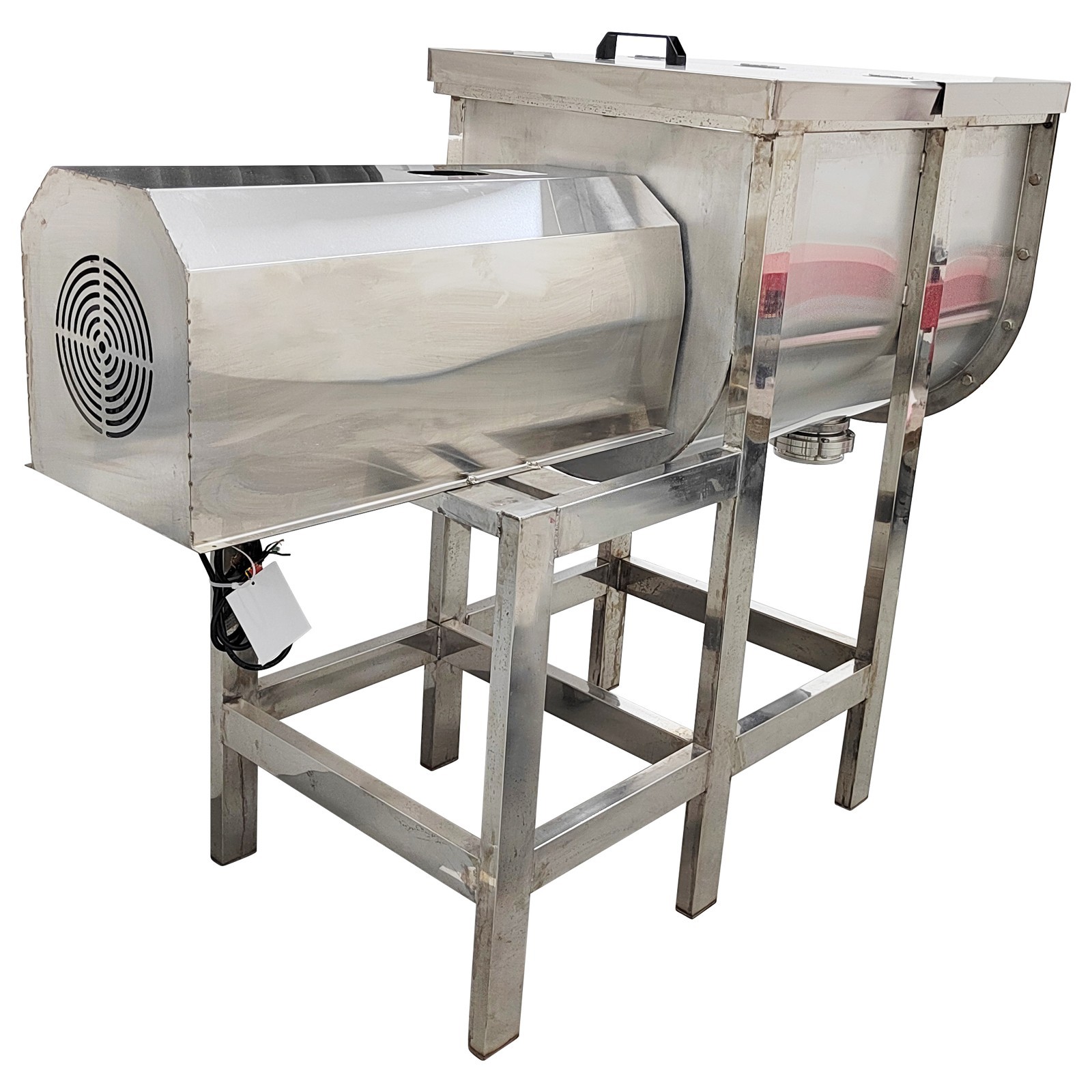 220V Stainless Dry&Wet Horizontal Mixer 100KG Capacity Industrial Mixing Machine