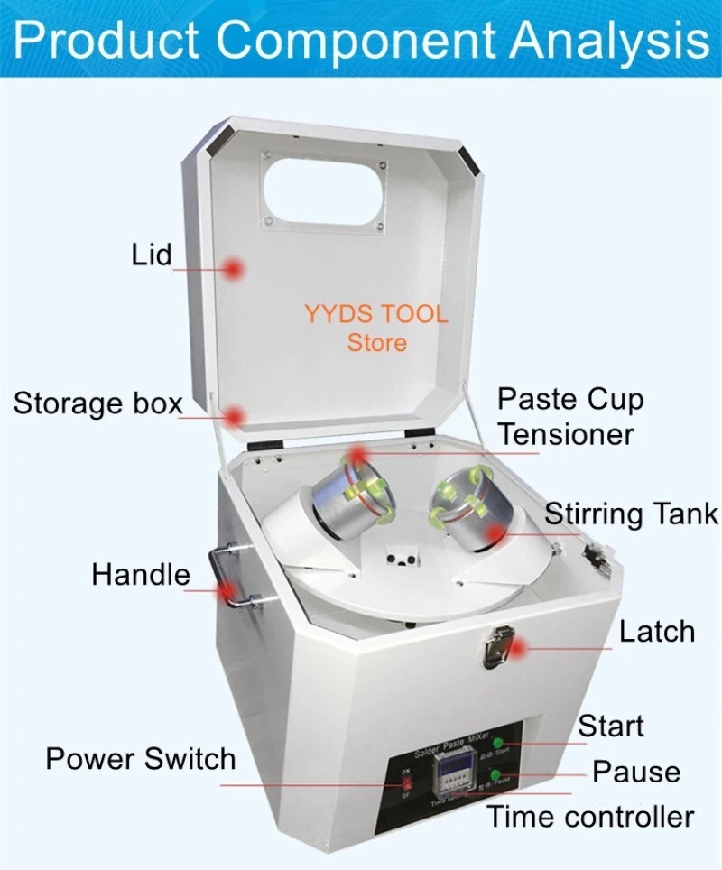 Automatic Solder Paste Mixer Non-Standard Mixer Speed Setting Solder Paste Mixer