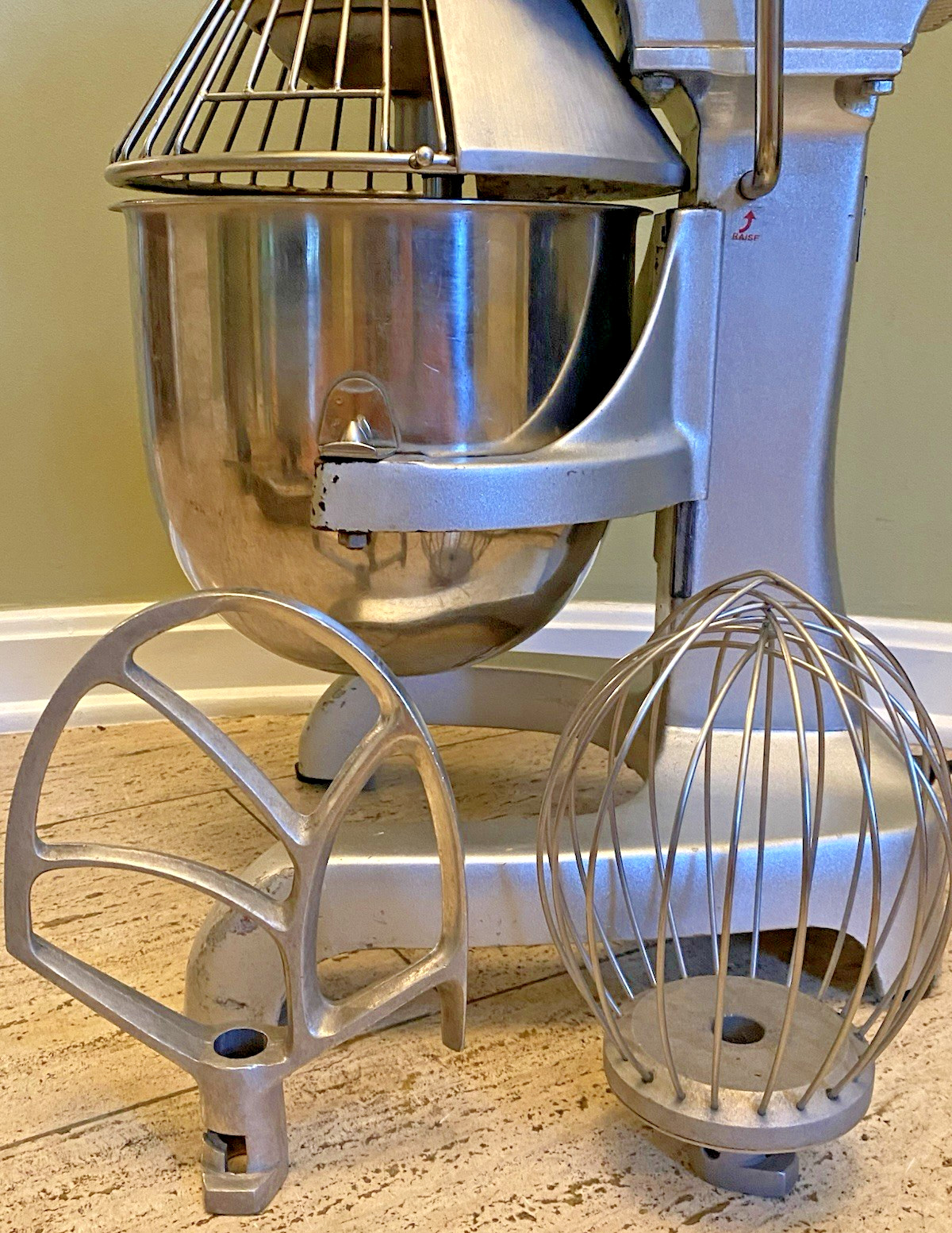 BERKEL 10 QUART COMMERCIAL MIXER PM 10 SAFETY GUARD CAGE SS BOWL WHIP & PADDLE