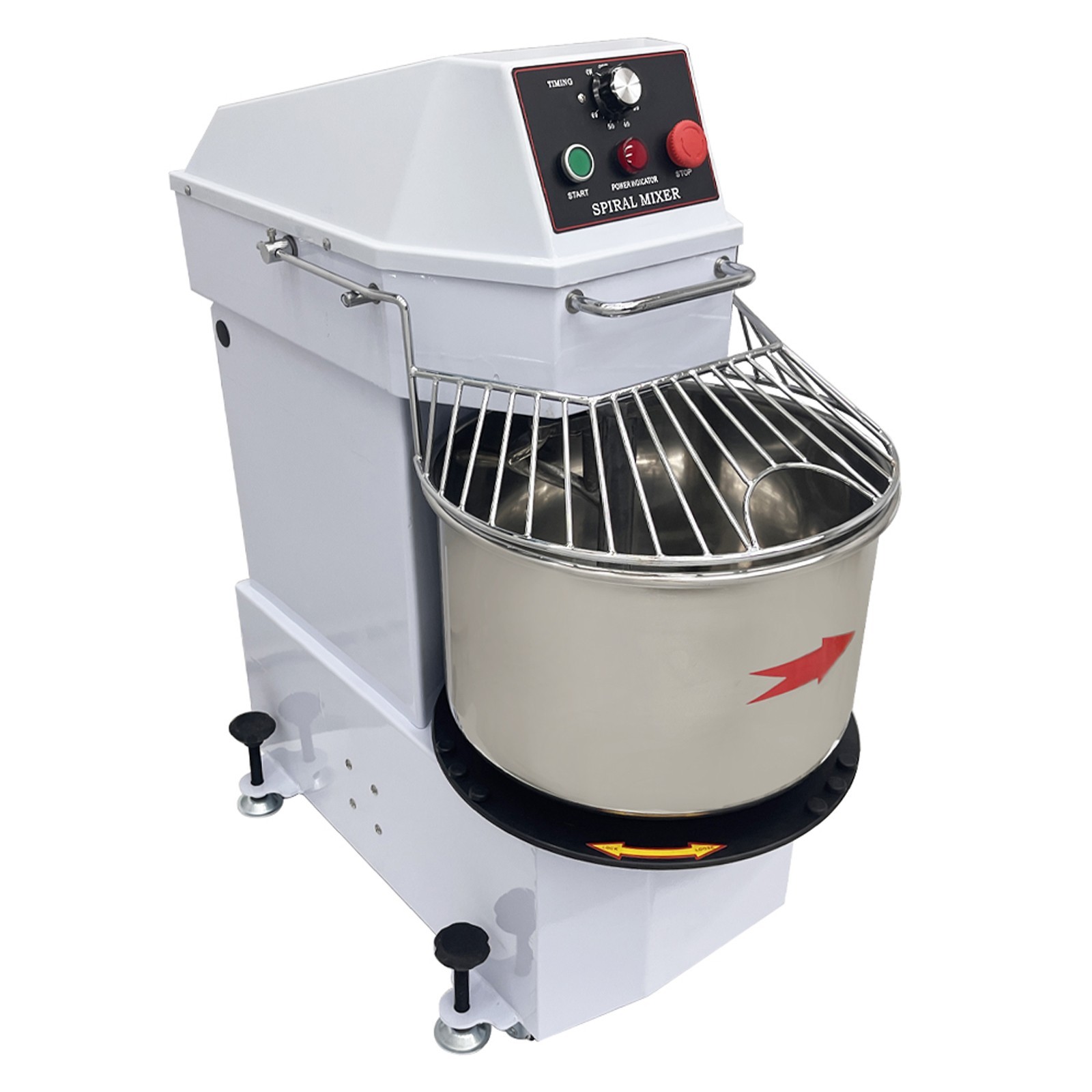 110V 20L Food Mixer Spiral Dough Mixer Flour Mixing Machine w/ Detachable Bucket