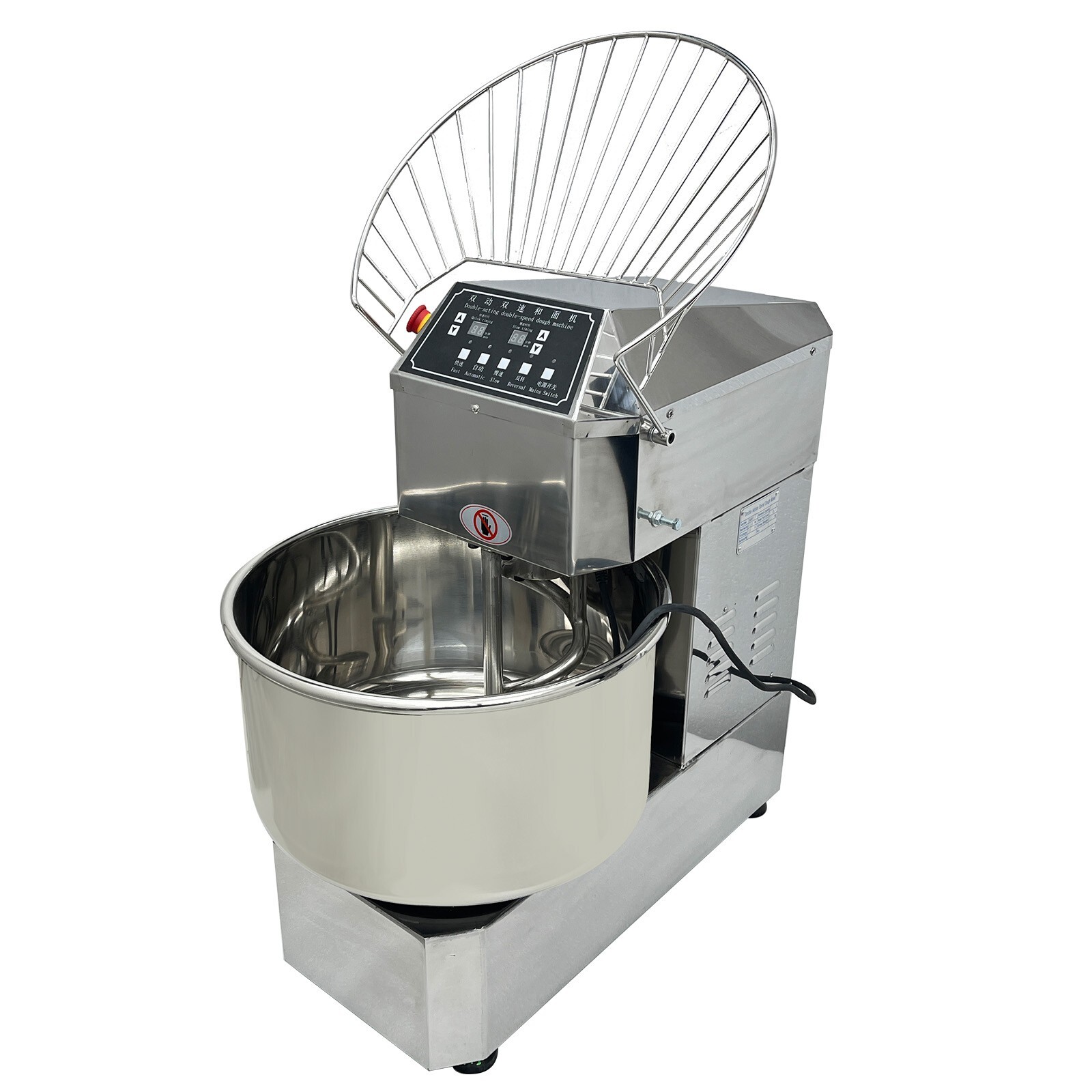 110V Electric 50QT Double Action Spiral Dough Mixing Machine Variable Frequency