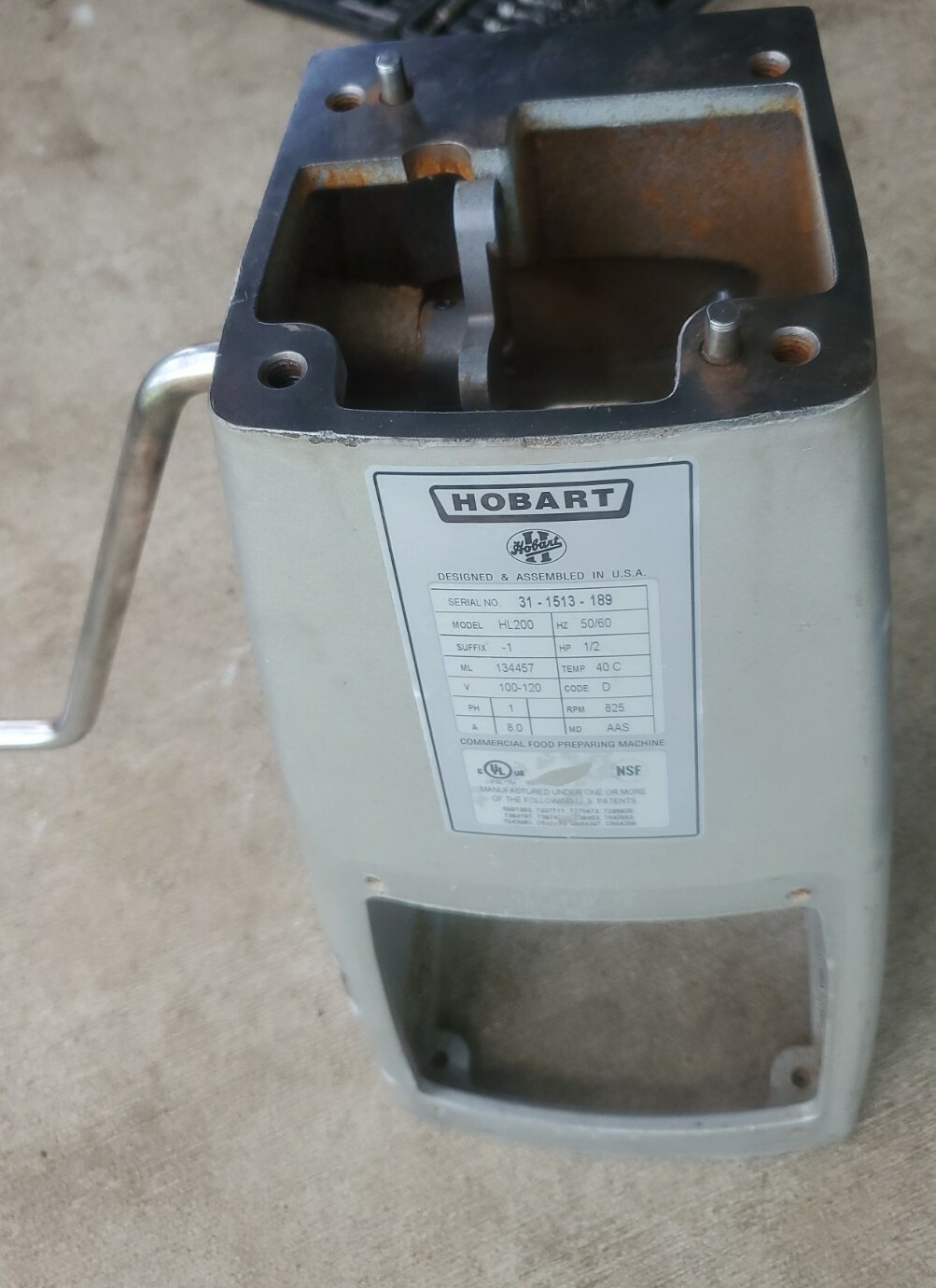 HOBART HL200 COMMERCIAL MIXER Machined Pedestal arm base part 00-874723-0002