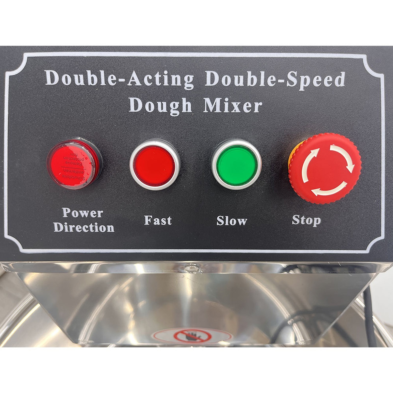 40L Double Speed Double Action Dough Mixer 110V Spiral Flour Mixing Machine