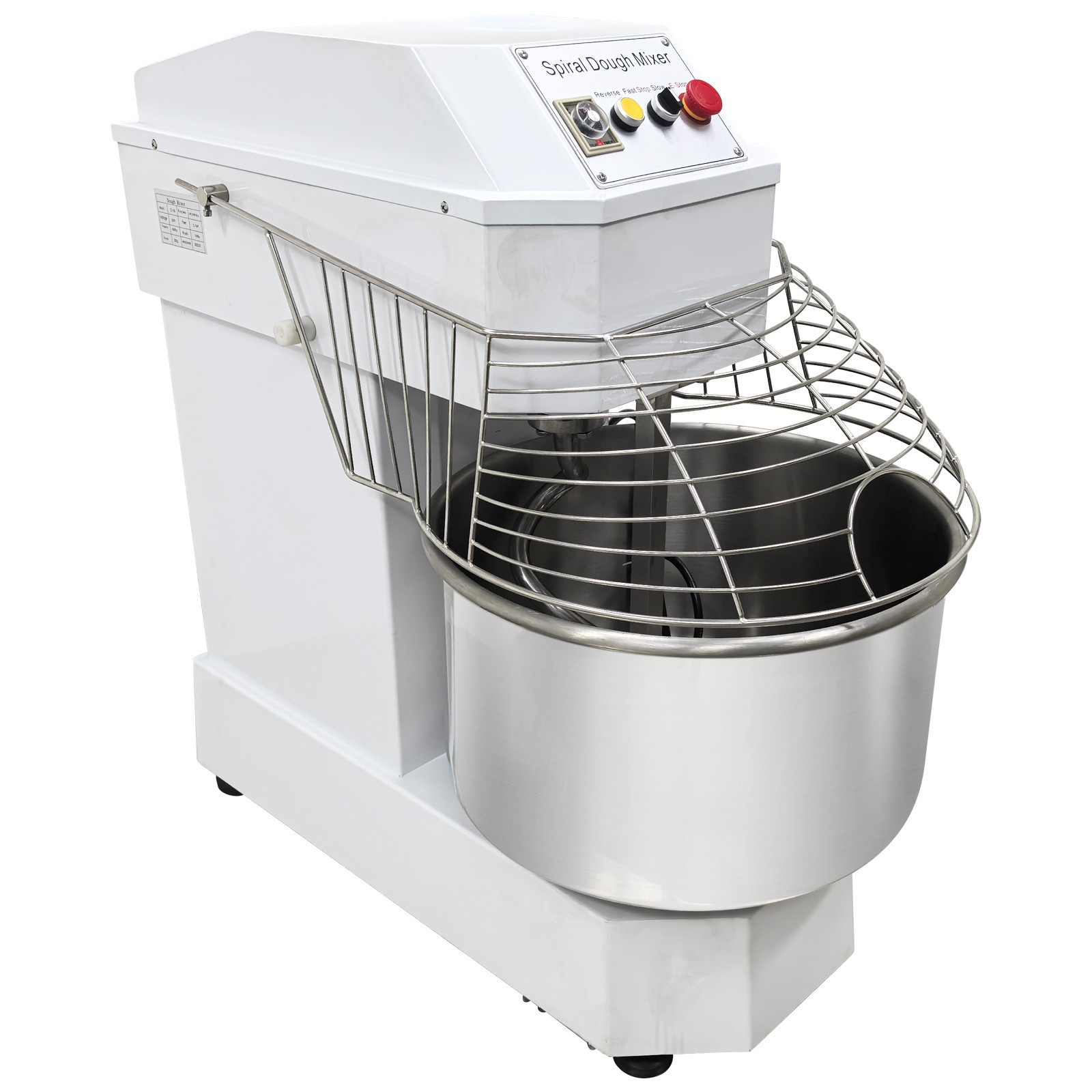 50L Commercial Dough Mixer 220V Double Action Double Speed Spiral Flour Mixer US