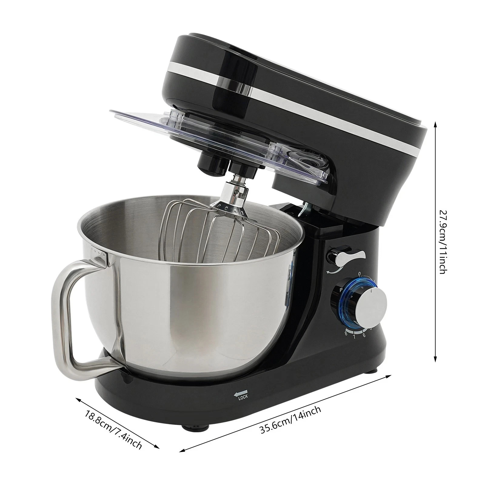 660W Electric Kitchen Food Mixer, Multifunctional Kitchen Mixer 4.5L-Bowl Mixer