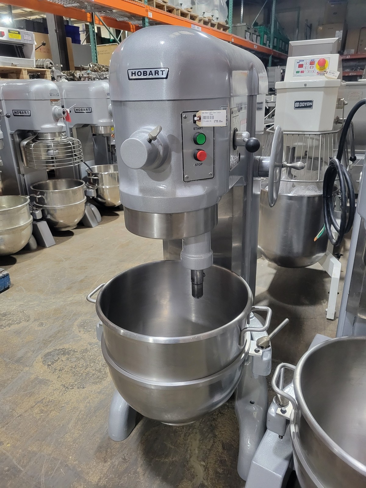 Refurbished Hobart H600 – Commercial 60-Quart Dough Mixer – 1 Phase, 220V