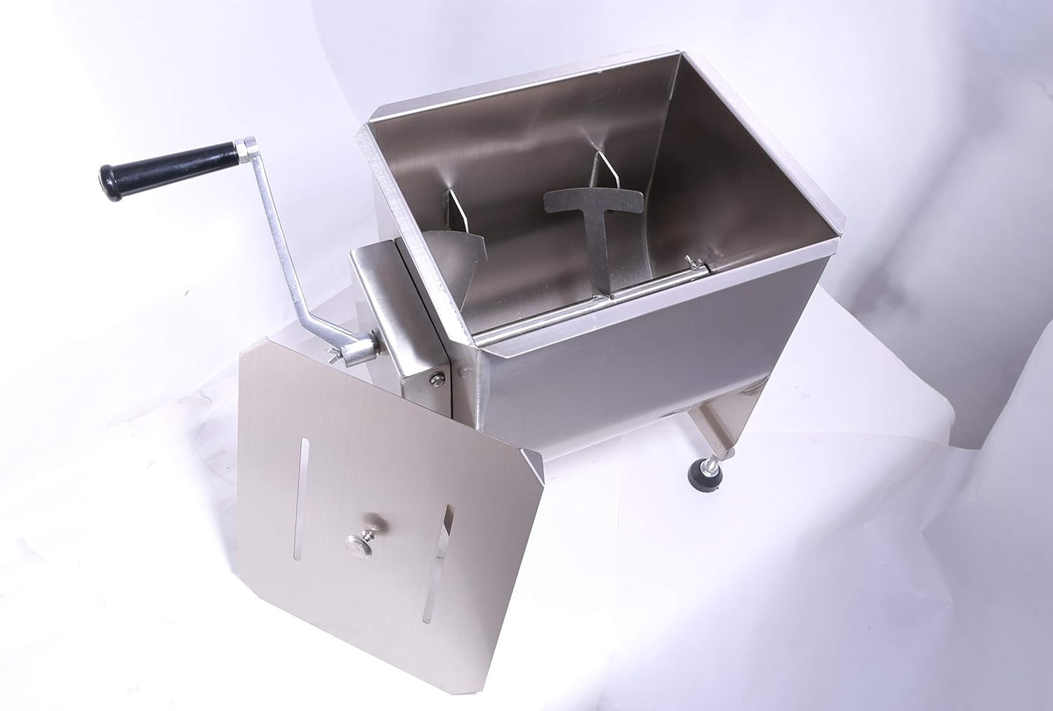 CMI Commercial Stainless Steel Manual Meat Mixers with Lid,16.5Lb/10L Tank,(Mixi