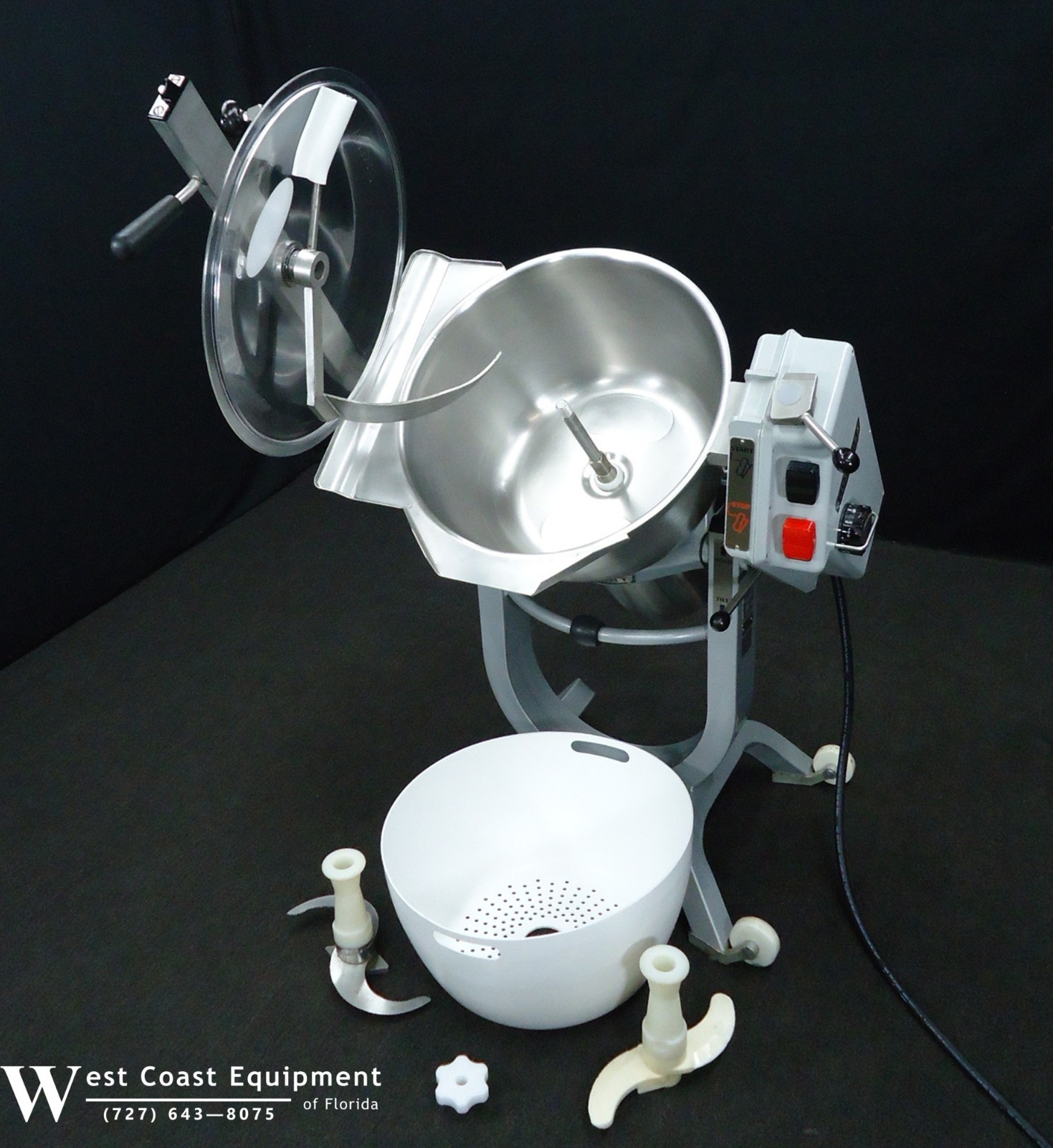 HOBART CHOPPER MIXER HCM450 230V 3 PHASE / STRAINER BASKET CHOPPER & DOUGH BLADE