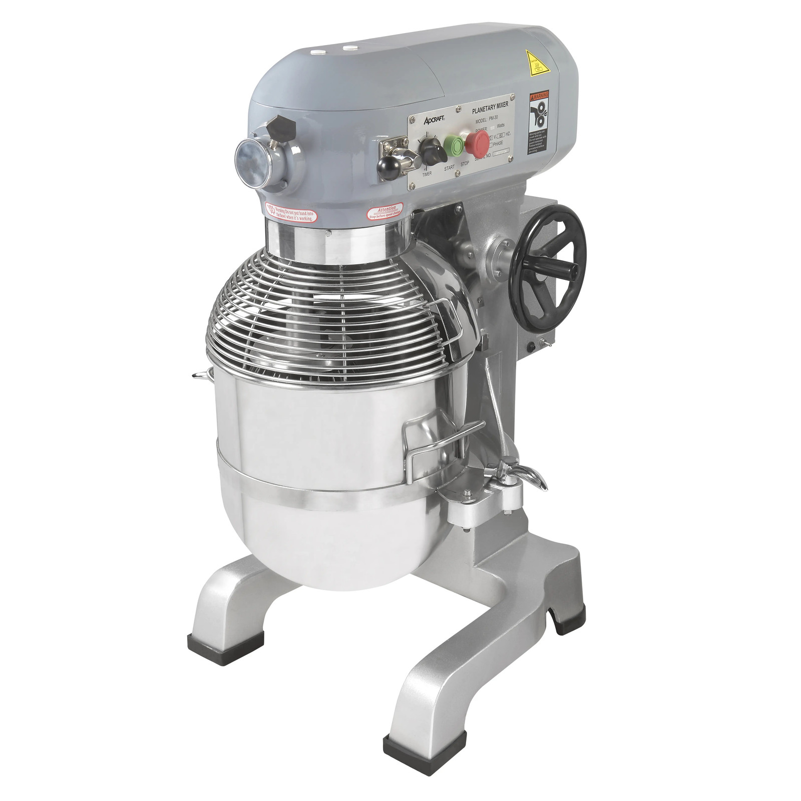 Adcraft BDPM-30 Black Diamond 3-Speed 30 qt. Gear Driven Planetary Mixer