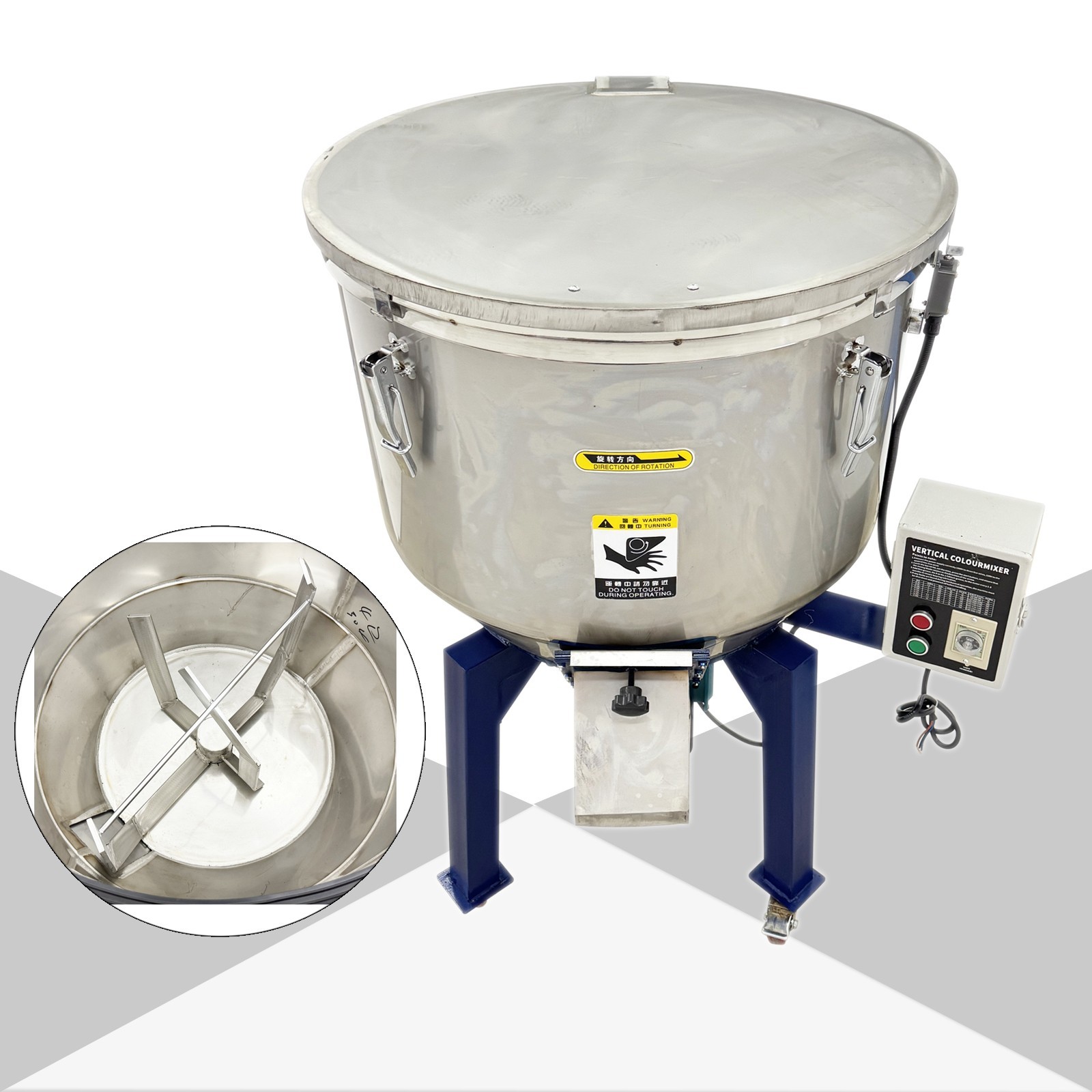 Vertical Color Mixer (220V, 4kW / 5.4HP, 100kg / 220lbs Capacity, 48RPM)