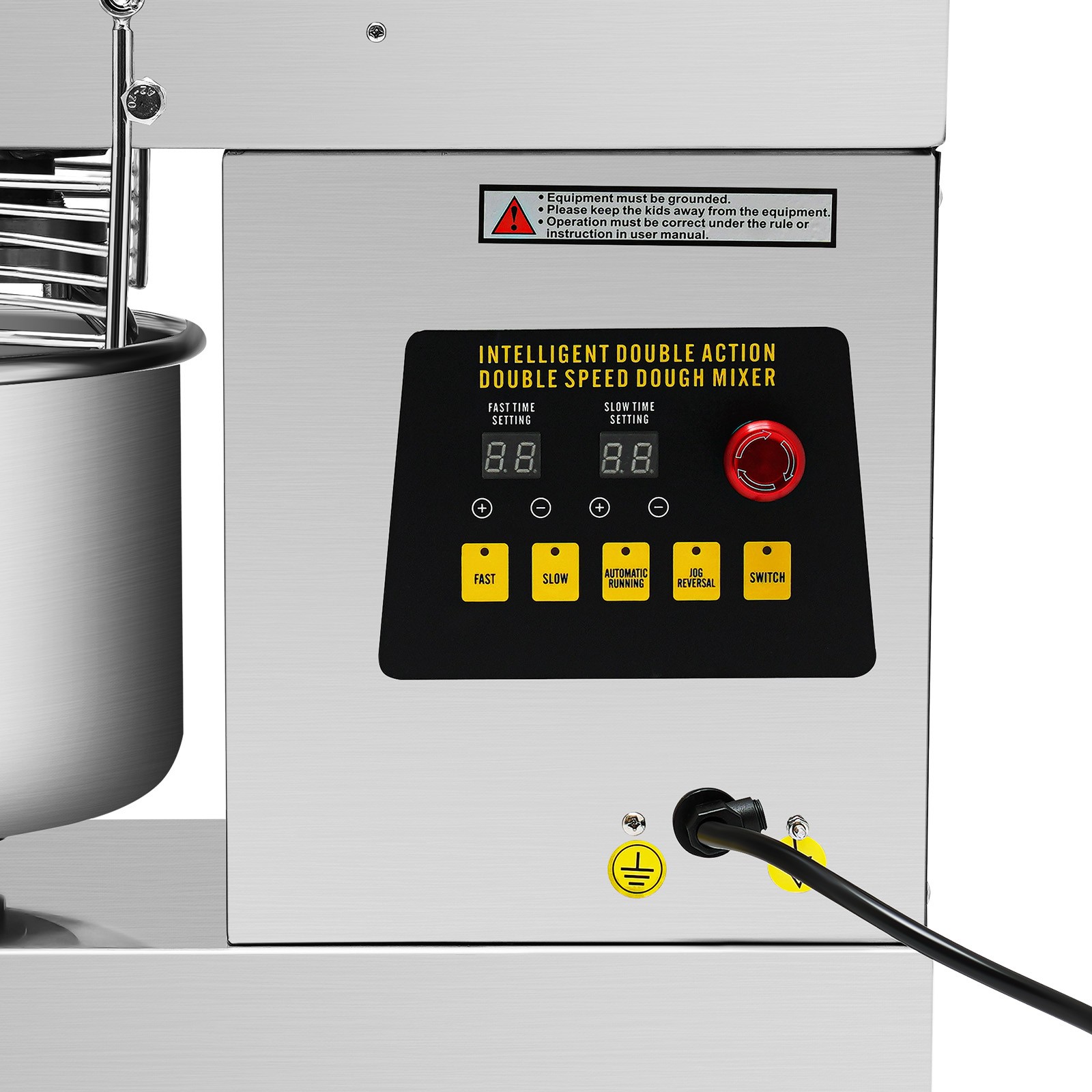 12Qt 2-Speed Commercial Food Mixer Electric Dough Mixer Pizza Bakery Mixer 750W