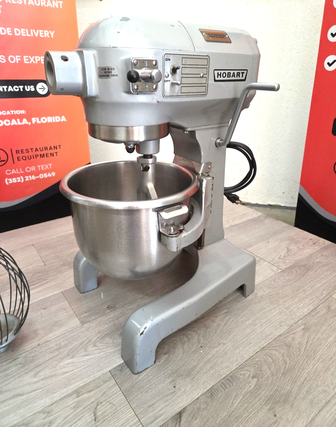 HOBART 12 Quart Mixer A120 W/ Bowl, Paddle, Whisk – 1PH – Watch Video!