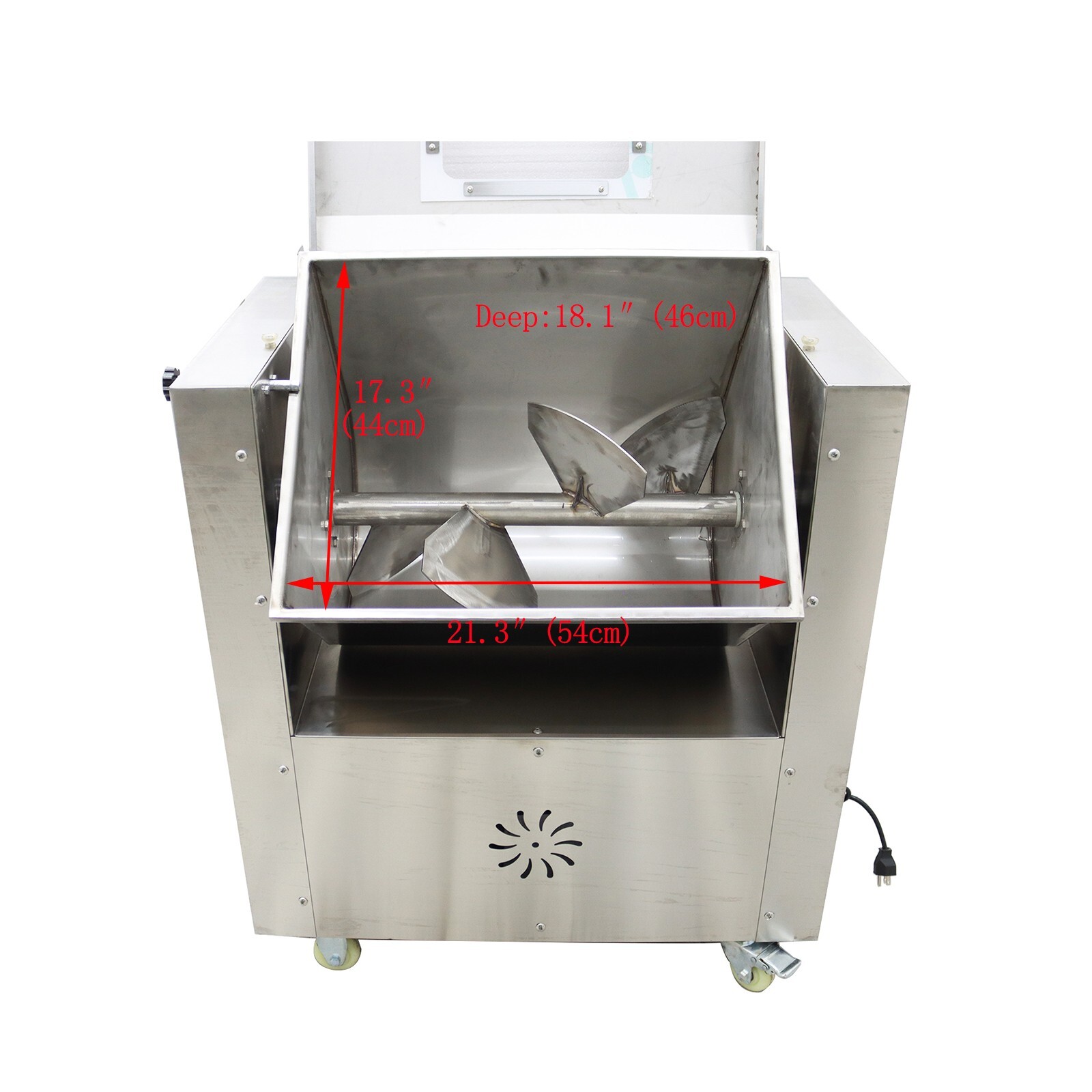 60L 15.8gal Electric stuffing Mixer Tipping hopper Dumpling pie Stuffing blender