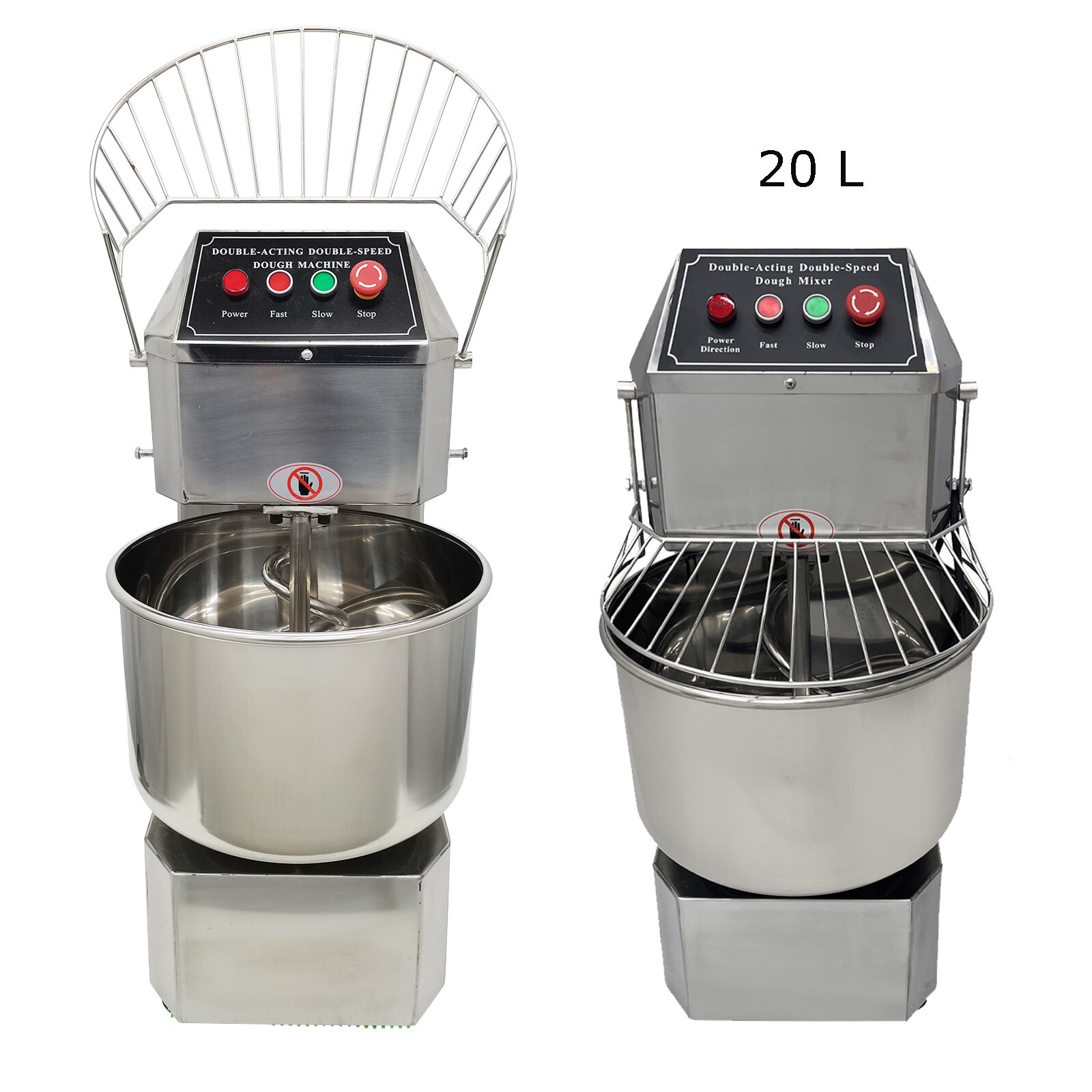 110V 20L Double Action Double Speed Dough Mixer Heavy Dough Food Mixing Machine