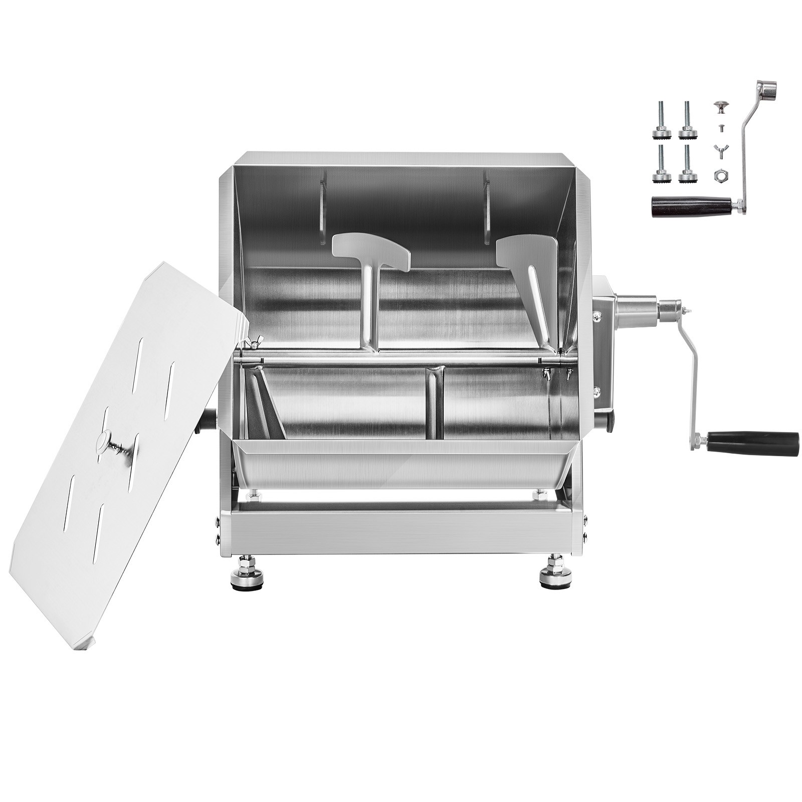 80LB Tilt Manual Meat Mixer Hand Meat Sausage Mixer Machine Stainless Steel