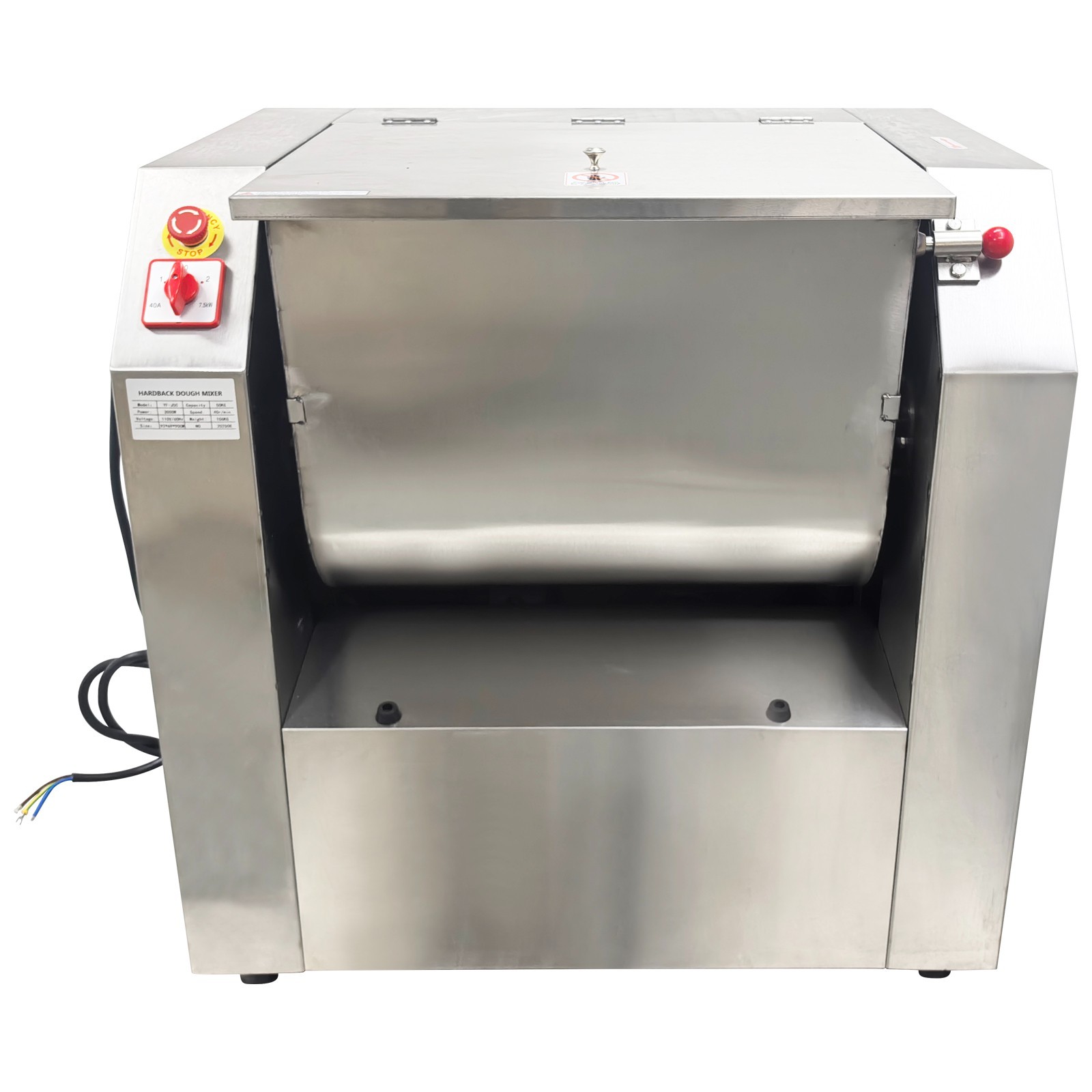 110V Commercial Dough Mixer Machine 50 KG Kneading Capacity Electric Food Mixer