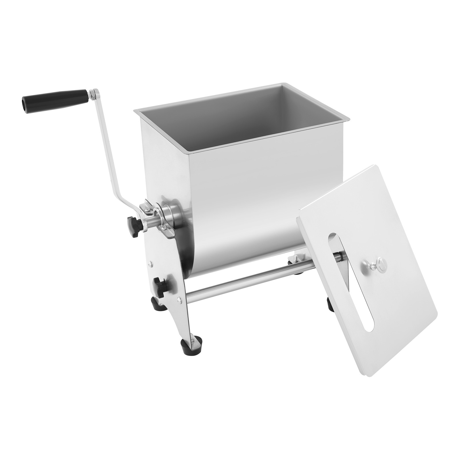 22LB 90° Tilt Manual Meat Mixer Hand Meat Sausage Mixer Machine Stainless Steel