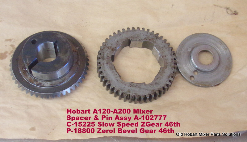 Hobart A120-A200 Mixer Spacer & Pin Assy A-102777 C-15225 Slow Speed Gear 46th P