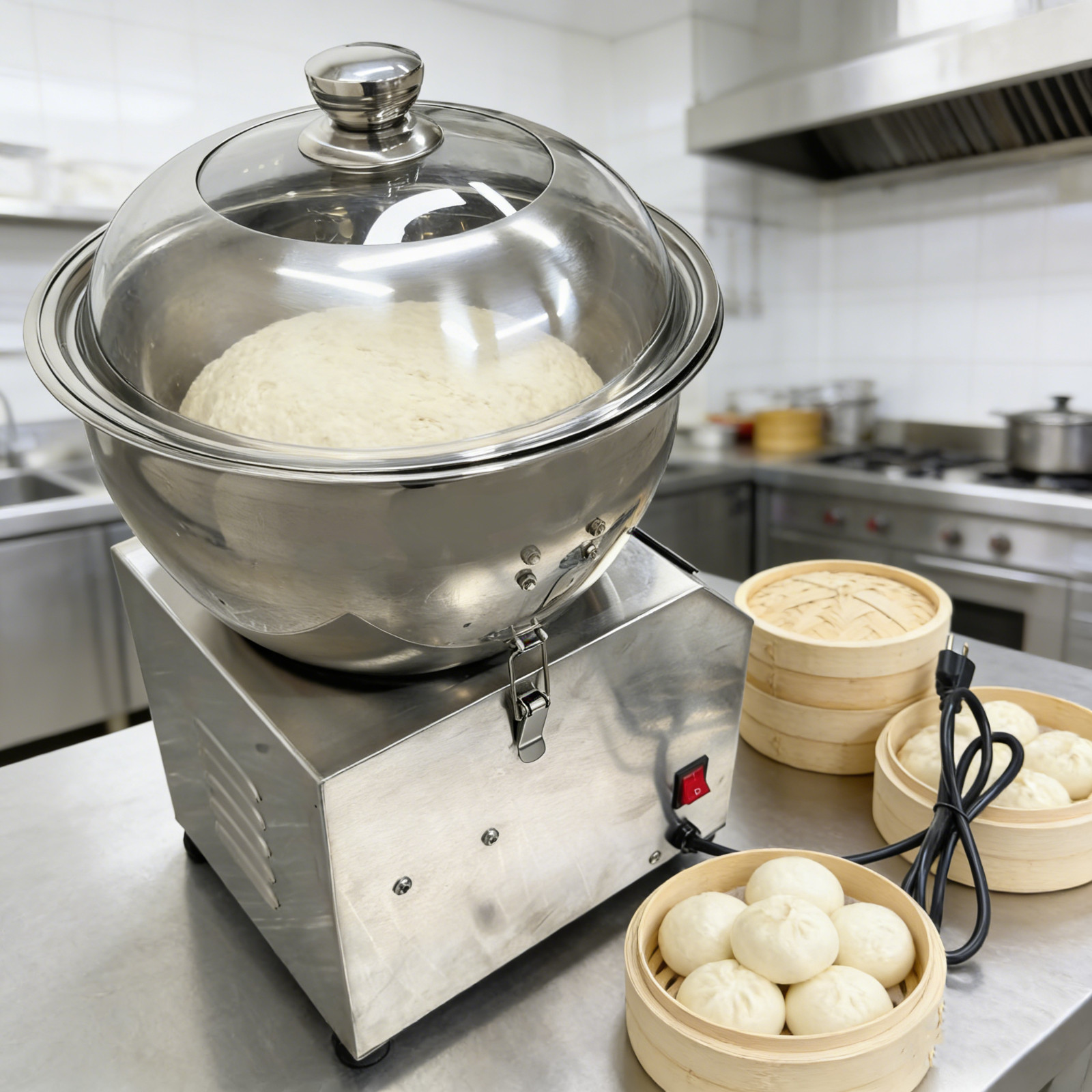 8kg Commercial Dough Kneading Machine with Heater Dough Mixer Time Control
