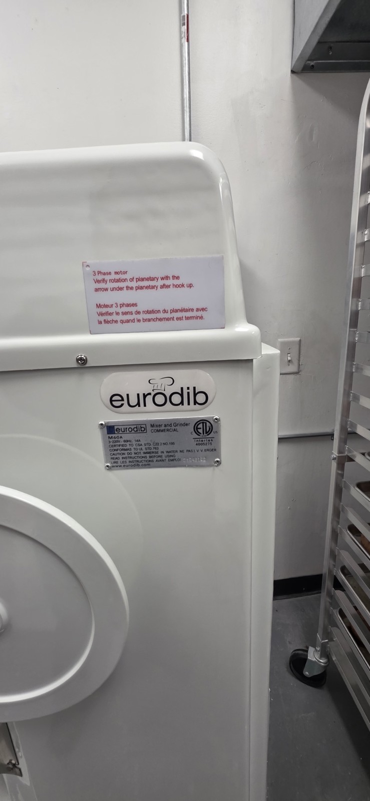 Eurodib M60A Commercial Floor Mixer 4 Speed White