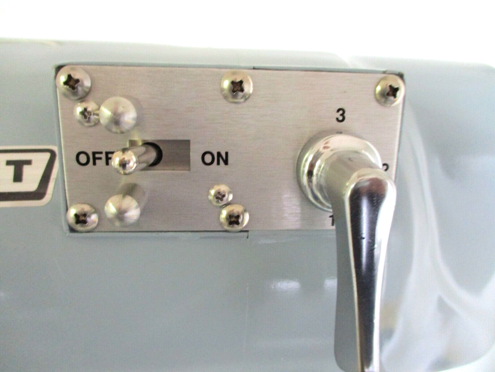 Hobart N50 Mixer Etched ON OFF Switch plate. Early Years Smaller Size plate.