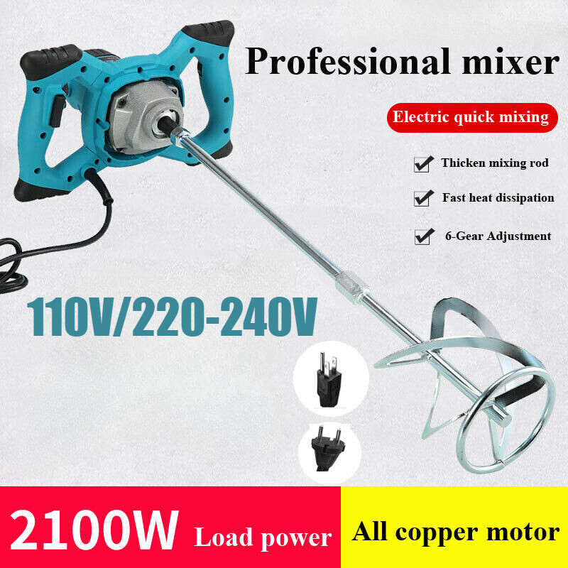 Handheld 6-speed Multipurpose Industrial Putty Agitator Paint Mixer Meat Stirrer