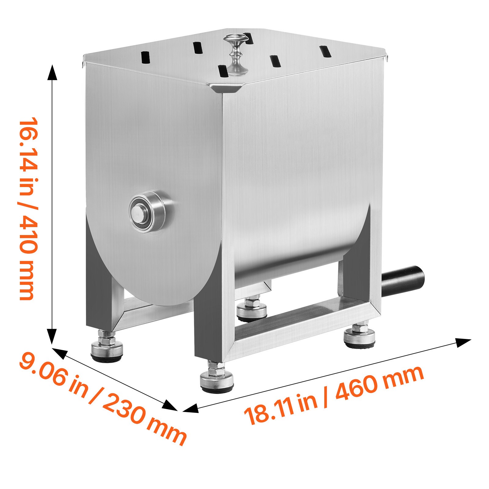 Uimoso Manual Meat Mixer 10L Fixed Tank Mixing Max 15LB for Meat Sausage Mixer