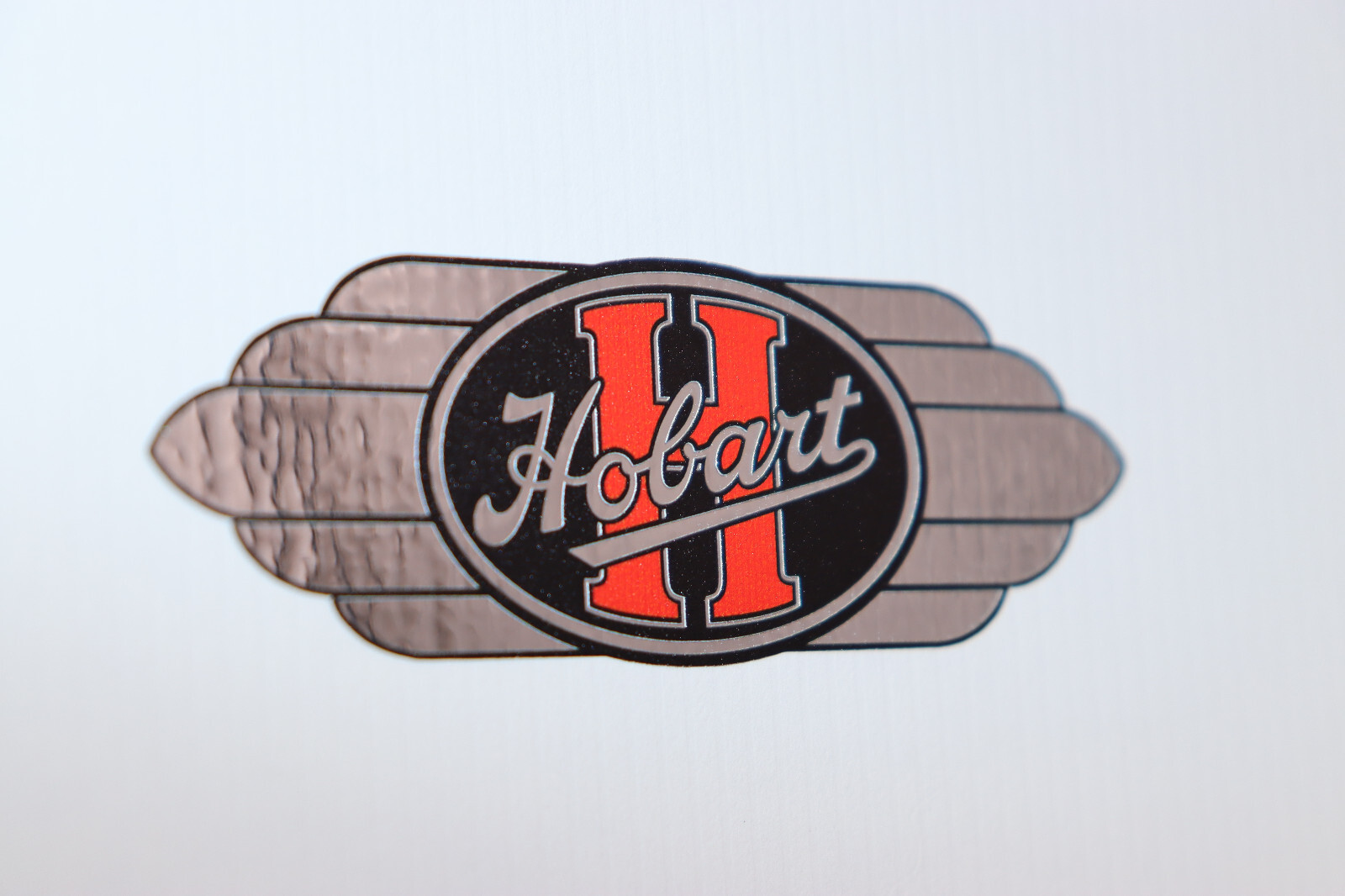 Antique Hobart Decal Reproduction On CHROME Film. Vintage Hobart Mixer Decal