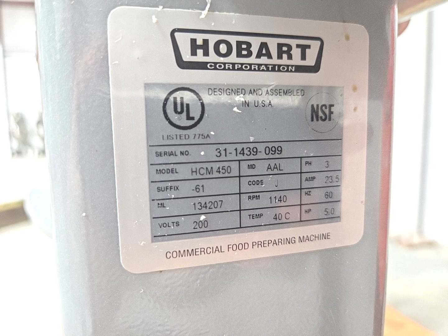 LATE MODEL HOBART HCM 450 45QT VCM w/ Blades, and MORE – 5 HP 200V – Watch Video