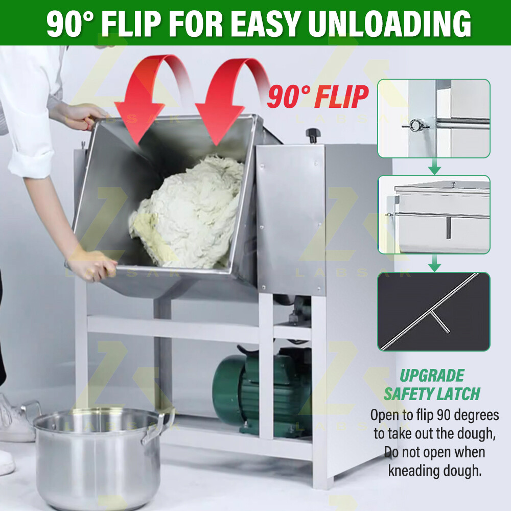 Commercial Electric Dough Mixer Mixing Machine 25KG Flour Mixer Dough Kneading