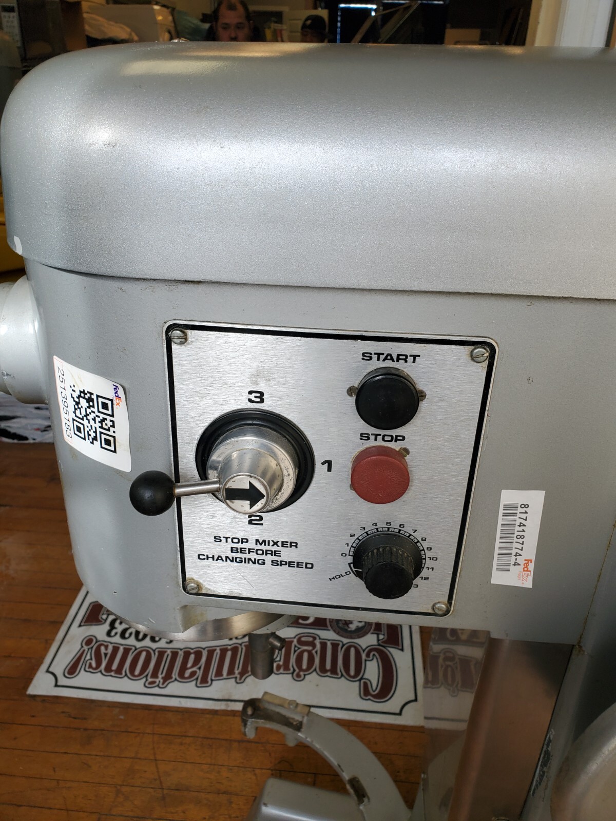 Hobart D340 40 Qt Mixer 40 Qt Bowl Heavy-Duty J Hook & Beater Paddle & Wire Whip