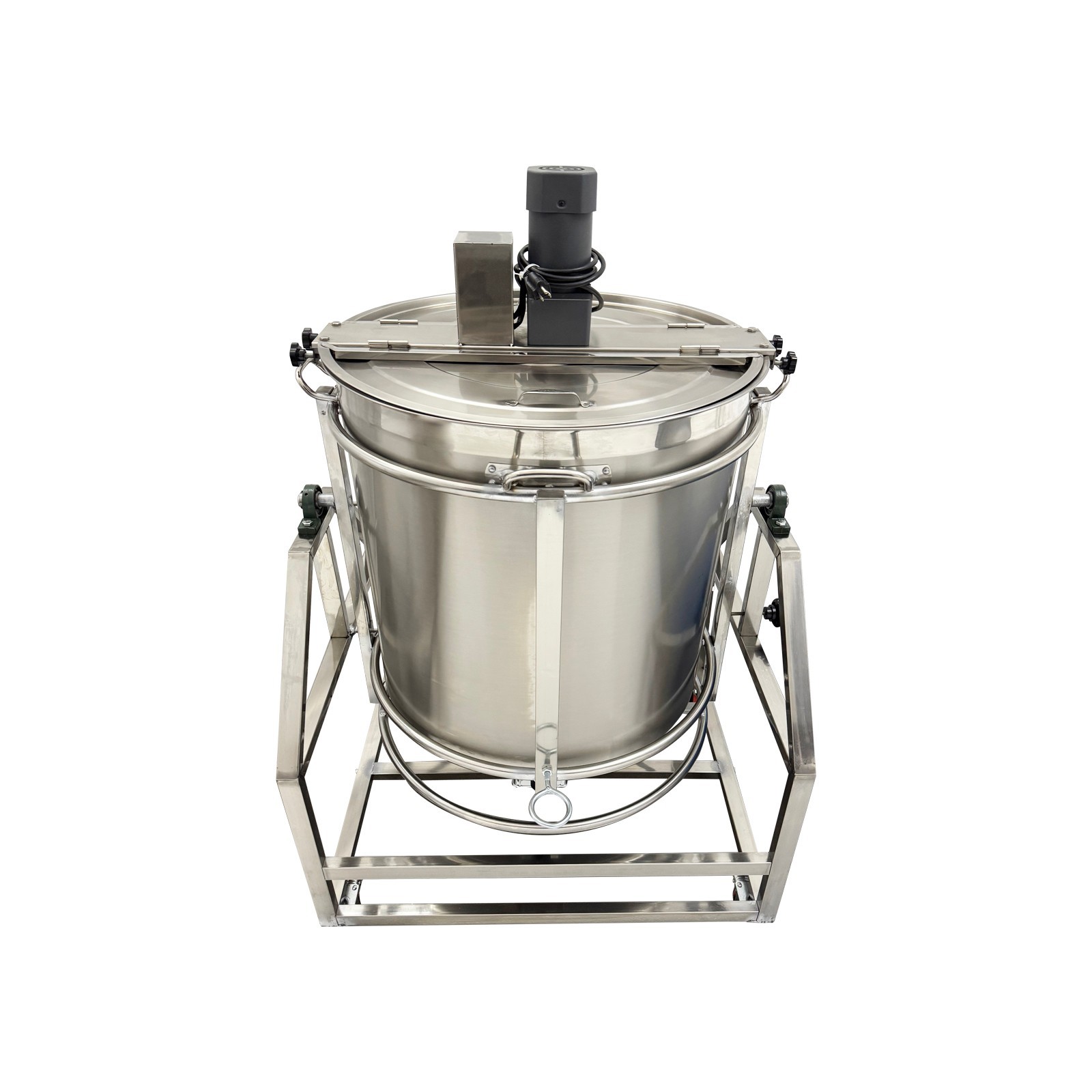 110V 98L Stainless Steel Food Mixer Hand Tilt Natural Gas Electric Stirring Pot