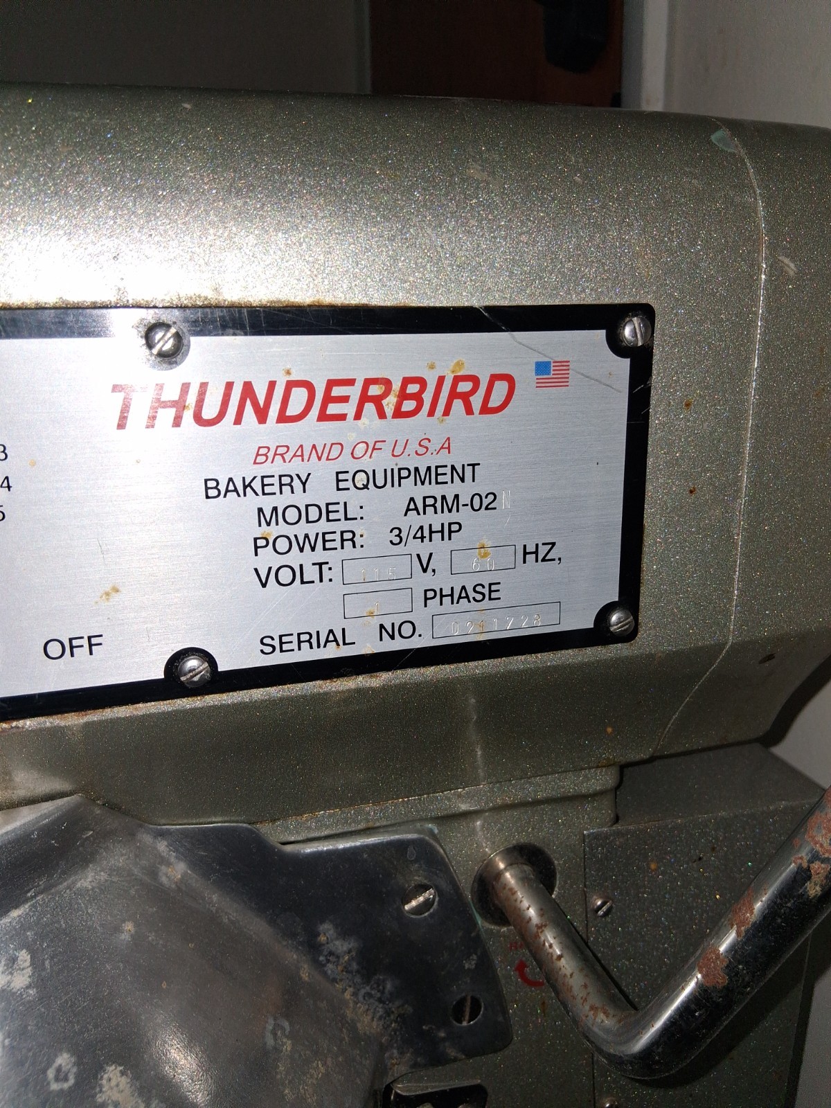 Thunderbird ARM-02 Commercial 20 Qt Dough Mixer – 3/4 HP – 115V