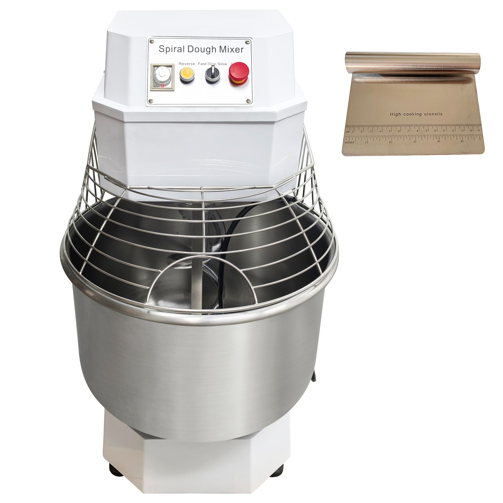 80QT Spiral Bread Dough Mixer 3 Phase Flour Mixer Pizza Dough Maker 220V 80L US