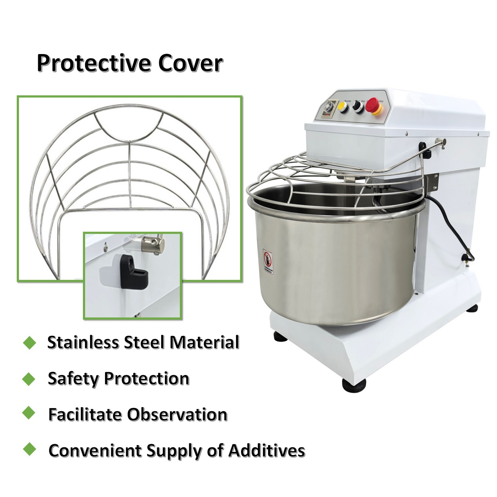 Variable Frequency Dough Mixer Food Mixer 40L Stand Mixer for Bakery Pizza Bread