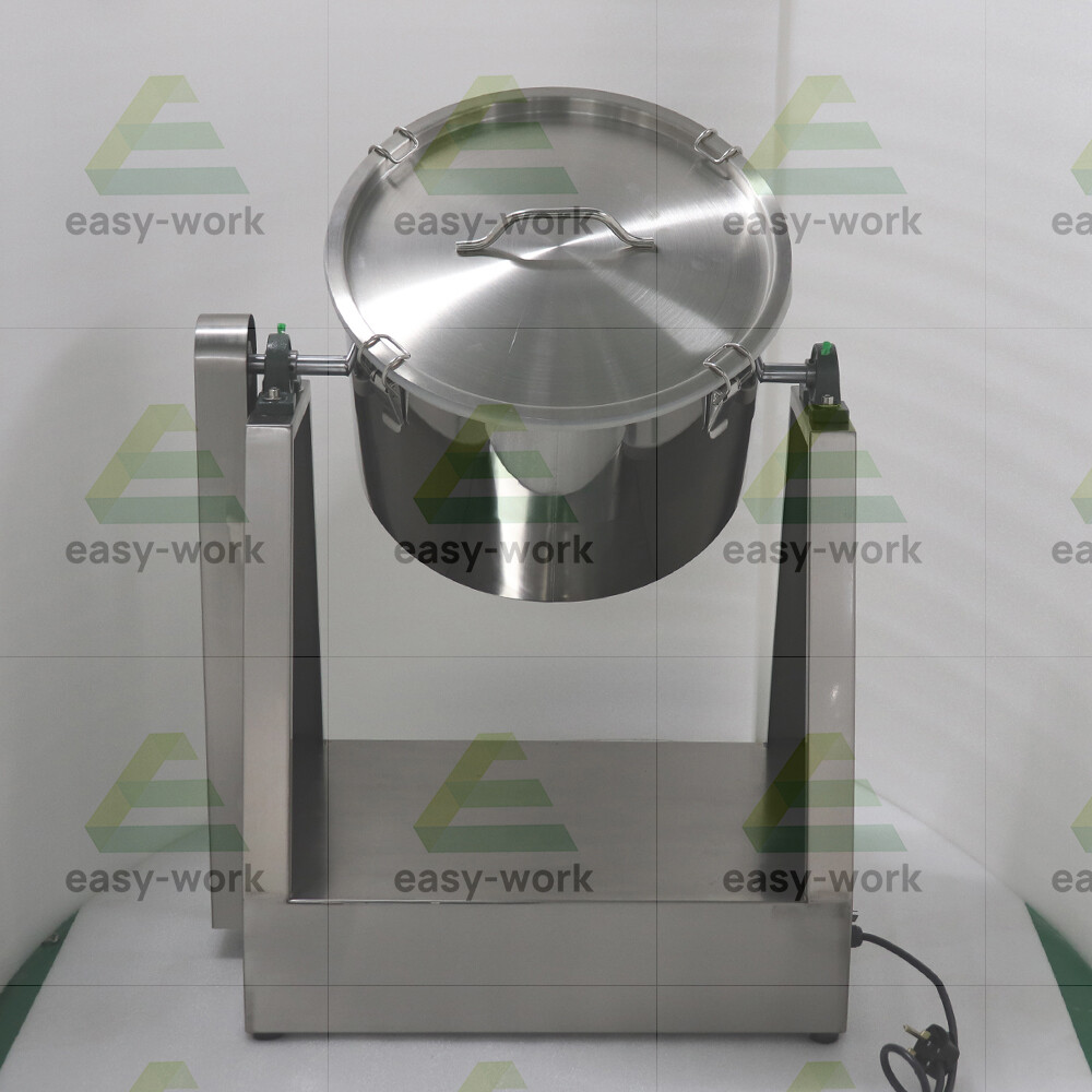 5-20KG Electric 304 Stainless Powder Blender Lab Dry Dough Powder Drum Mixer