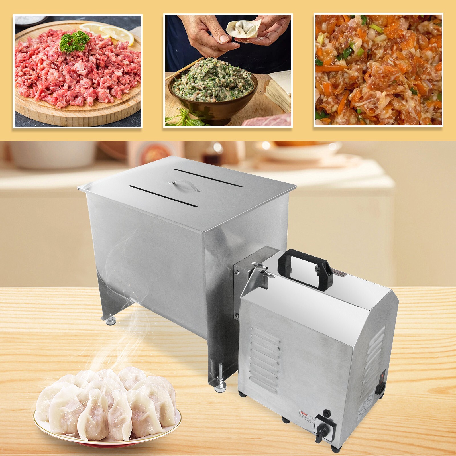 Hakka Electric Meat Mixer 85lbs Capacity Tank Food Sausage Mixing Machine