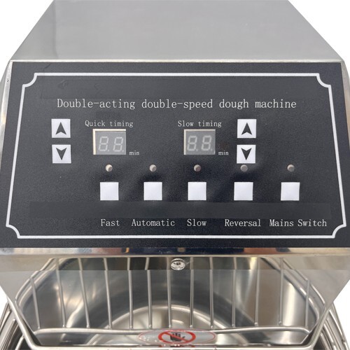 110V Commercial Dough Mixer Machine 20QT Double Speed Spiral Mixer Time Setting