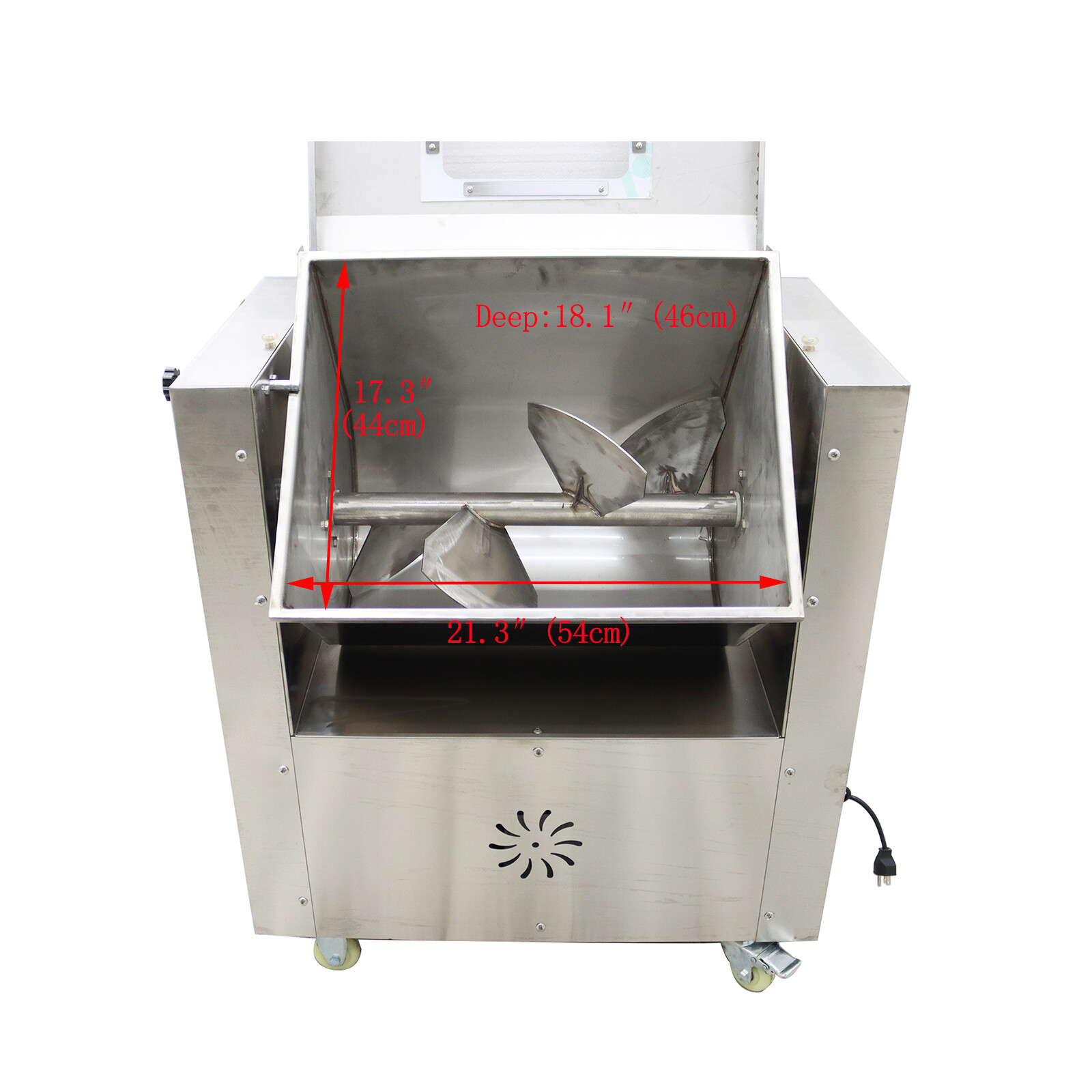 Commercial Stuffing Mixer Machine Electric blende Tipping Hopper 60L 15.8gal