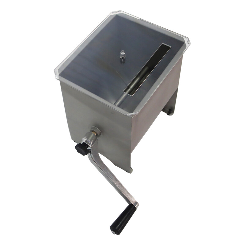 10L/20 lbs Manual Meat Mixer Stainless Steel Commercial Kitchen Meat Hopper