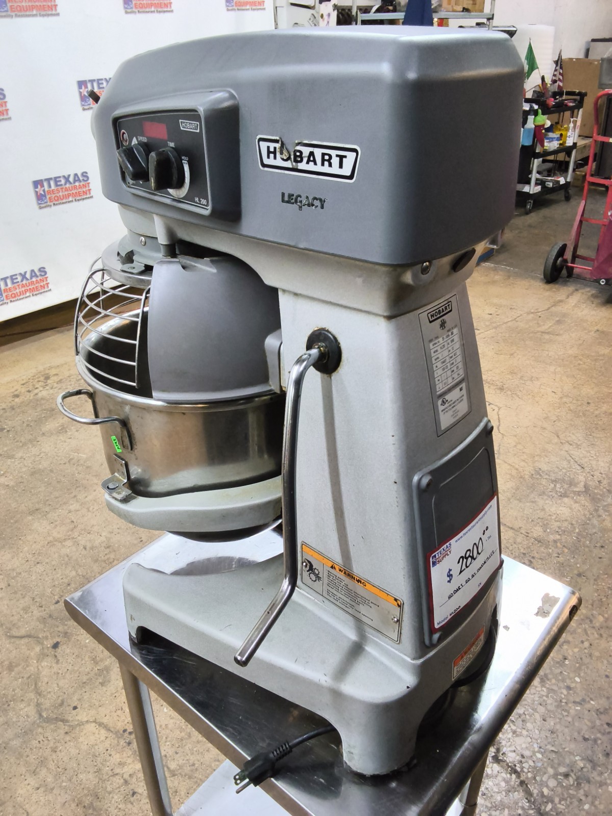 Hobart Legacy HL200 commercial Countertop 20 Quart Dough Mixer with bowl & hook