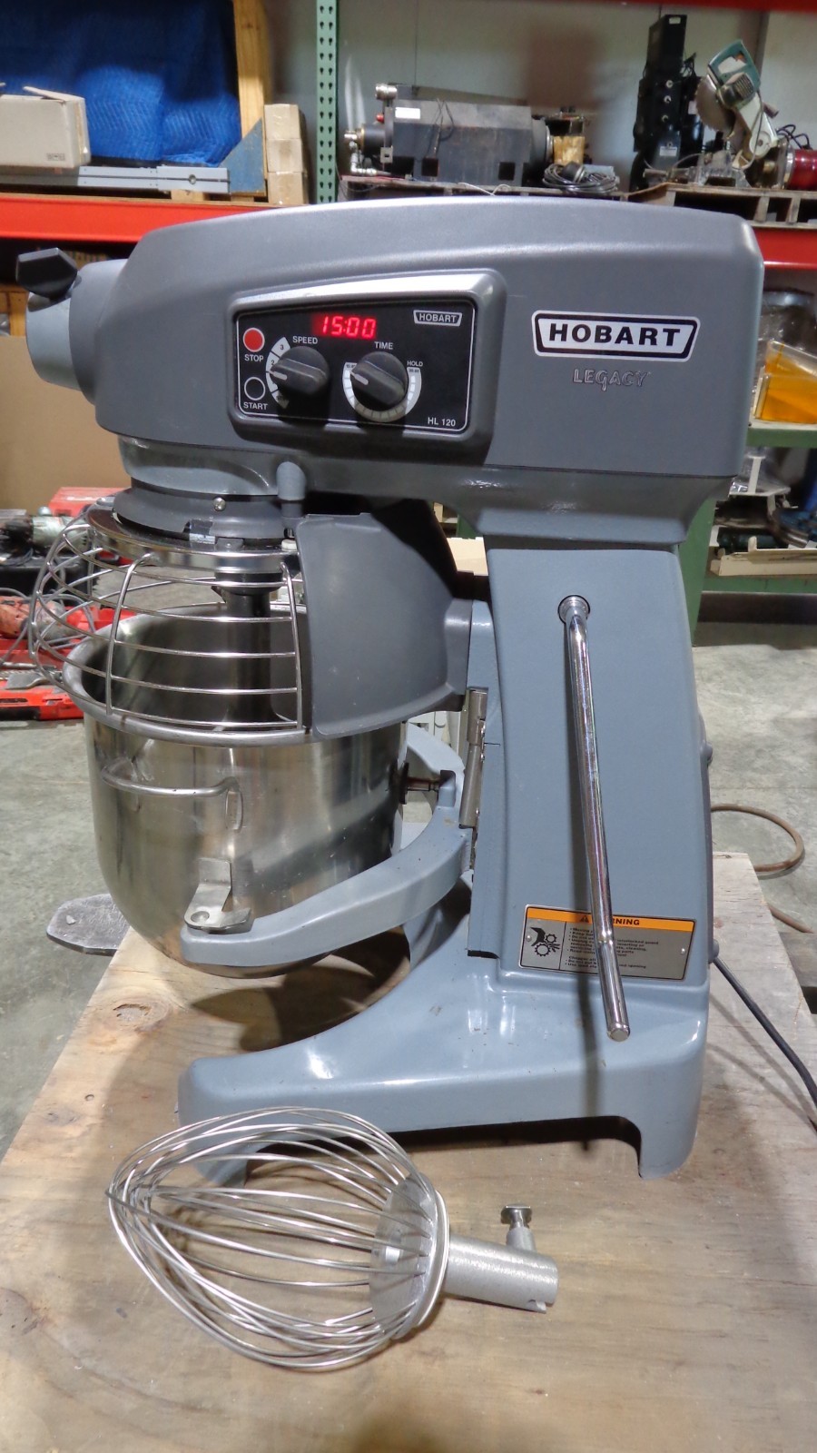 Hobart HL120 12 Quart Commercial Mixer With Bowl Guard & Two Attachments, 1/2 HP